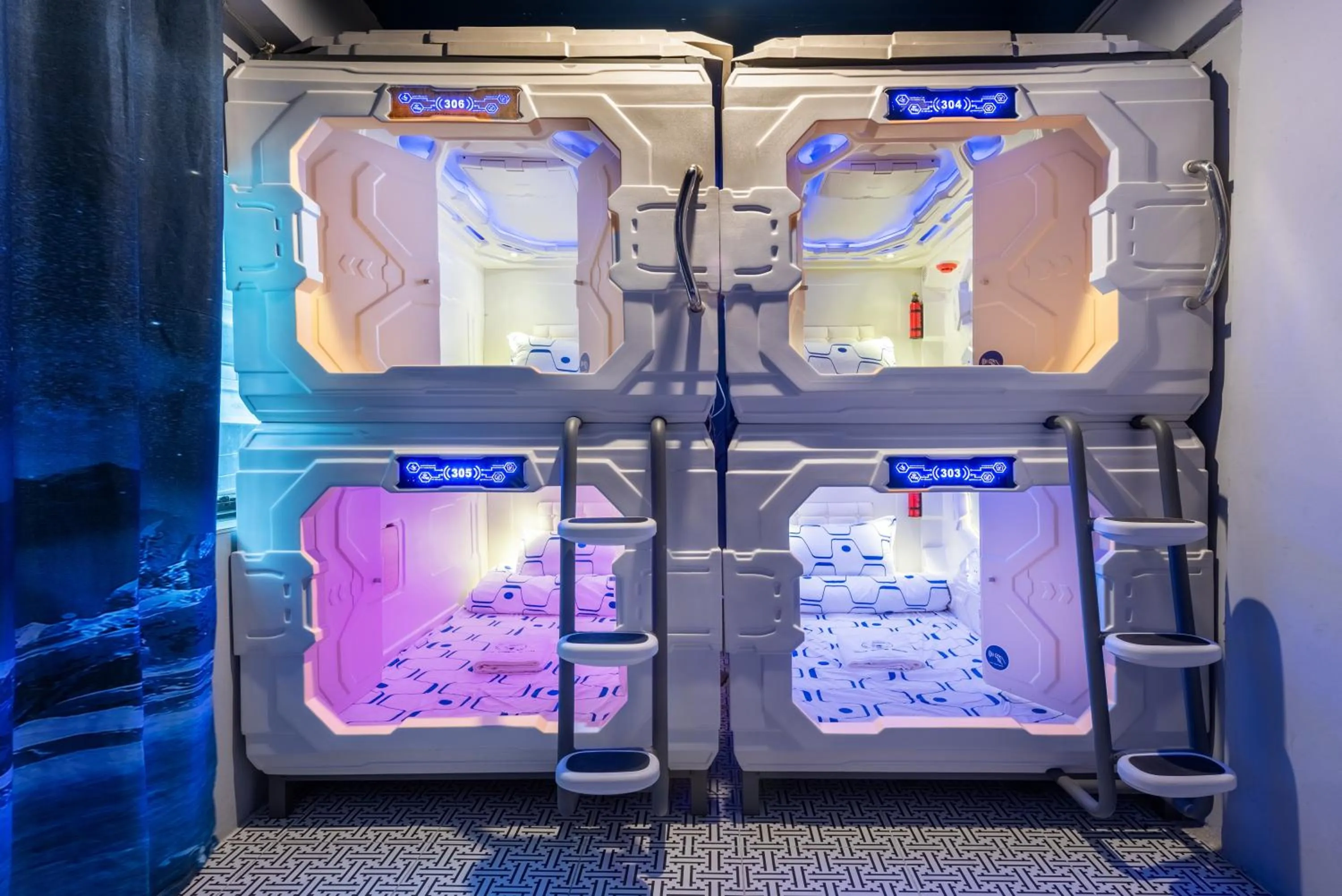 Bathroom in Space Station Hostel