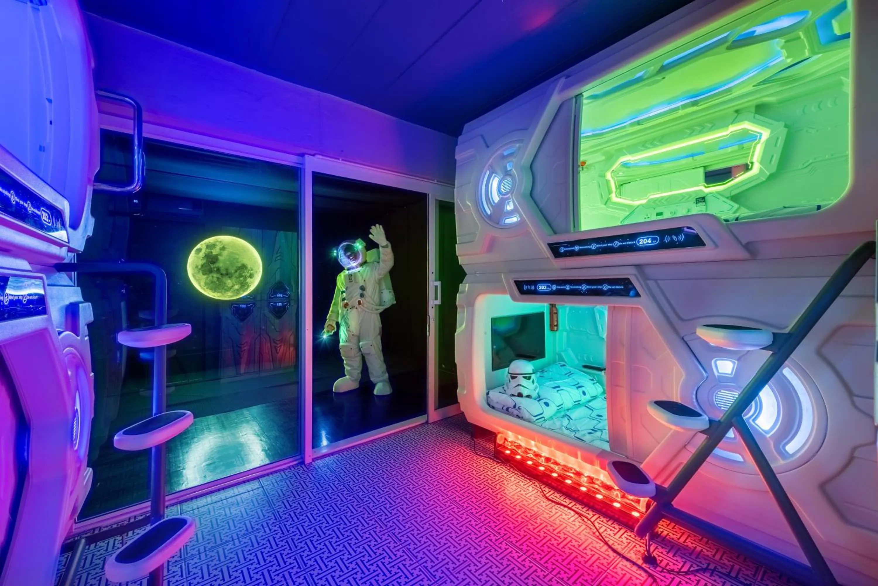 Bedroom in Space Station Hostel
