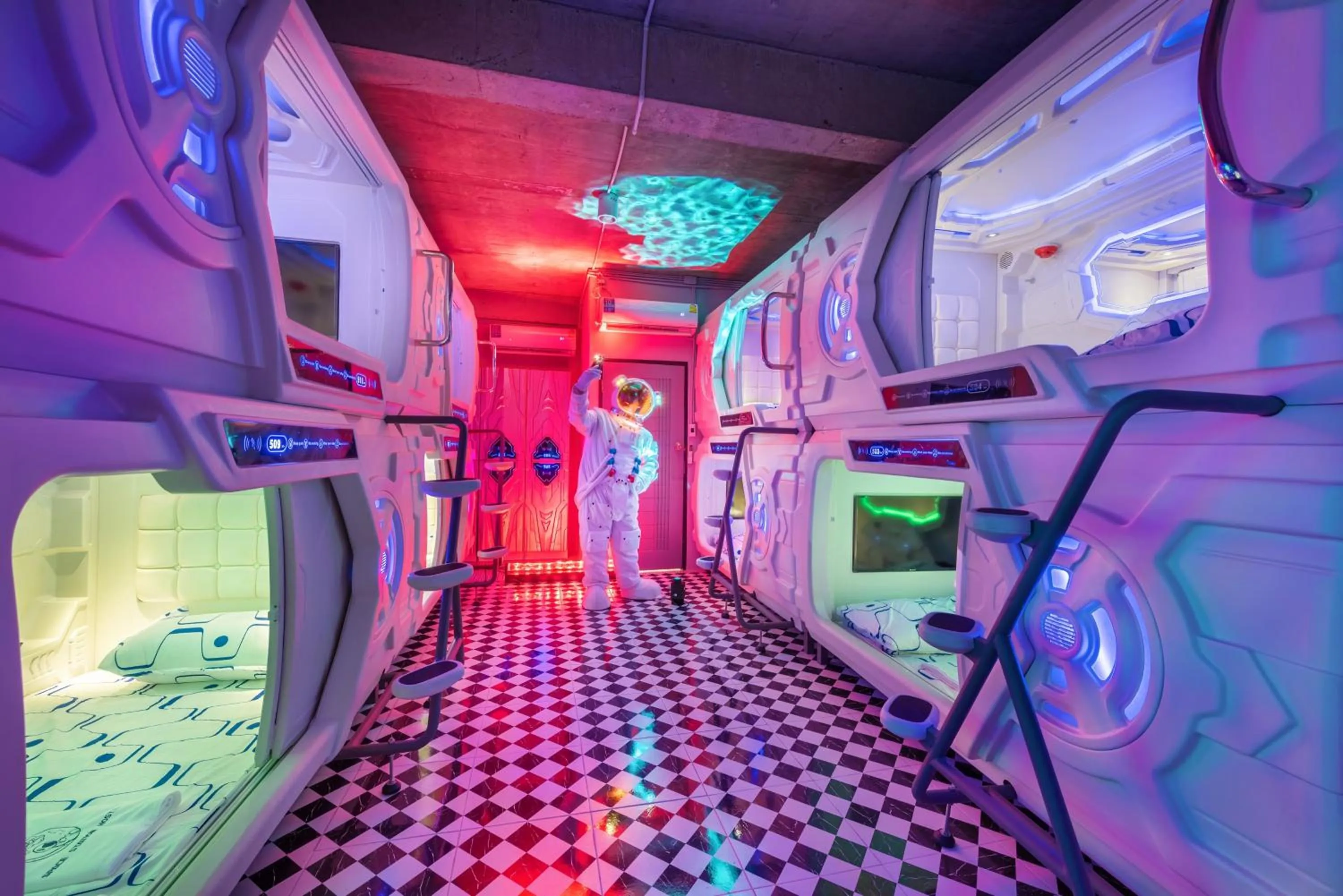 Bathroom in Space Station Hostel