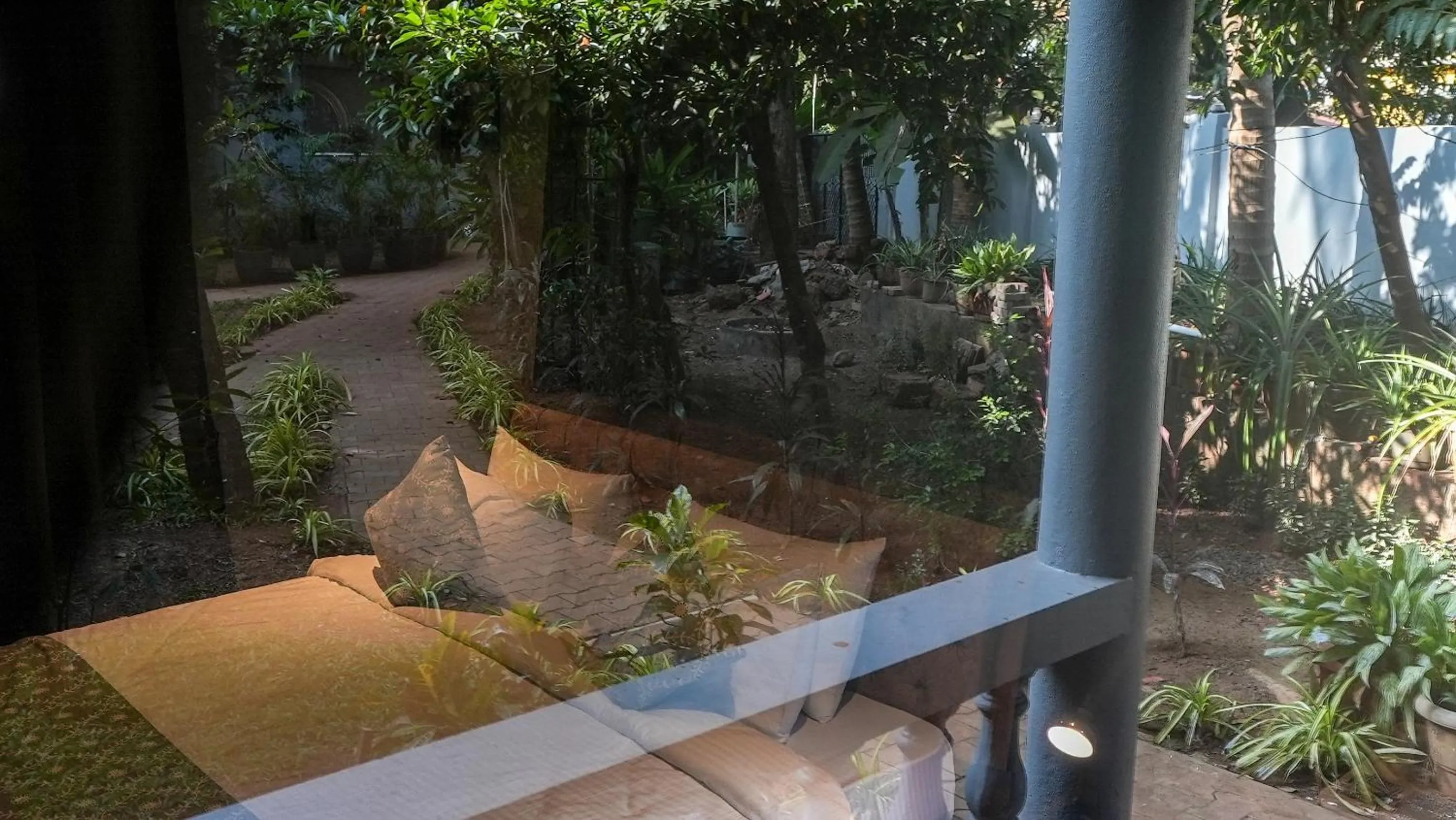 Garden view in Sortby Stays, Vagator