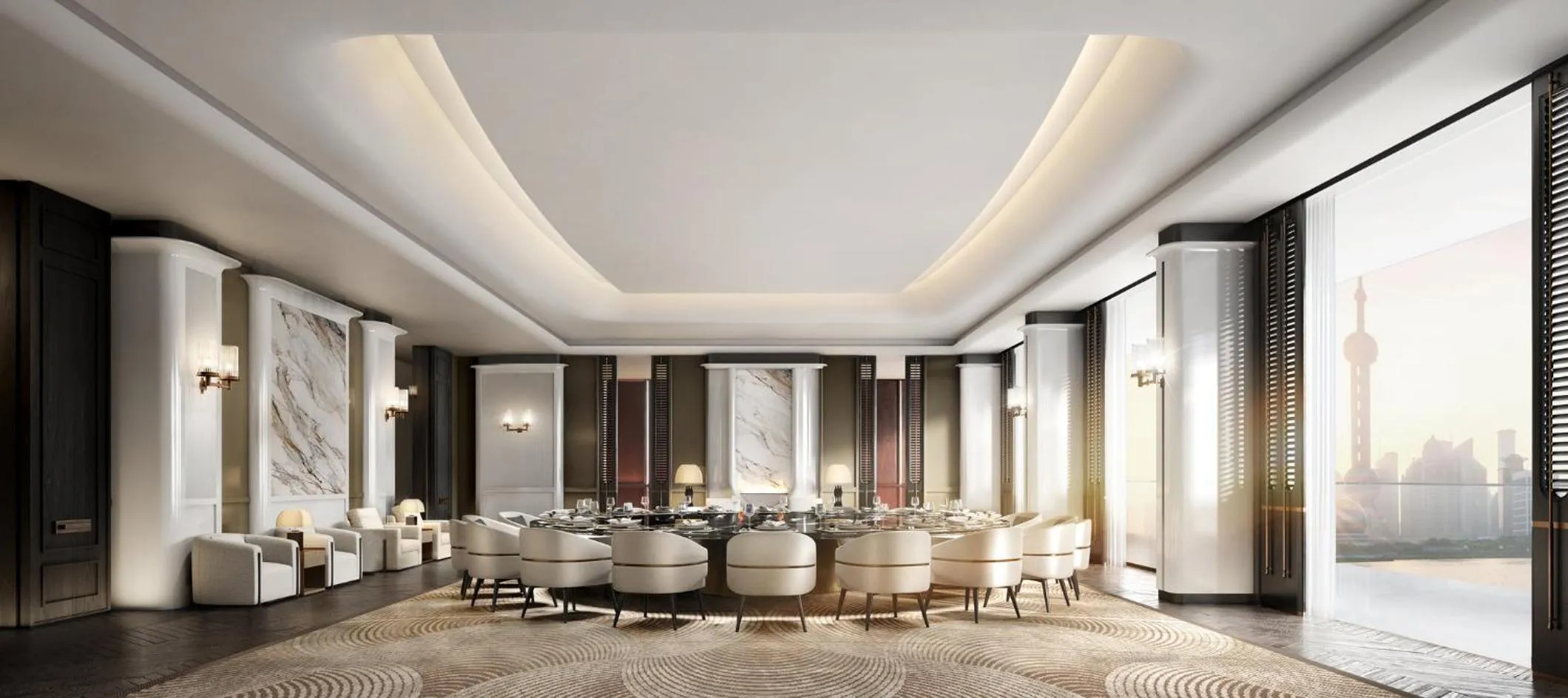 Photo of the whole room in Regent Shanghai on the Bund