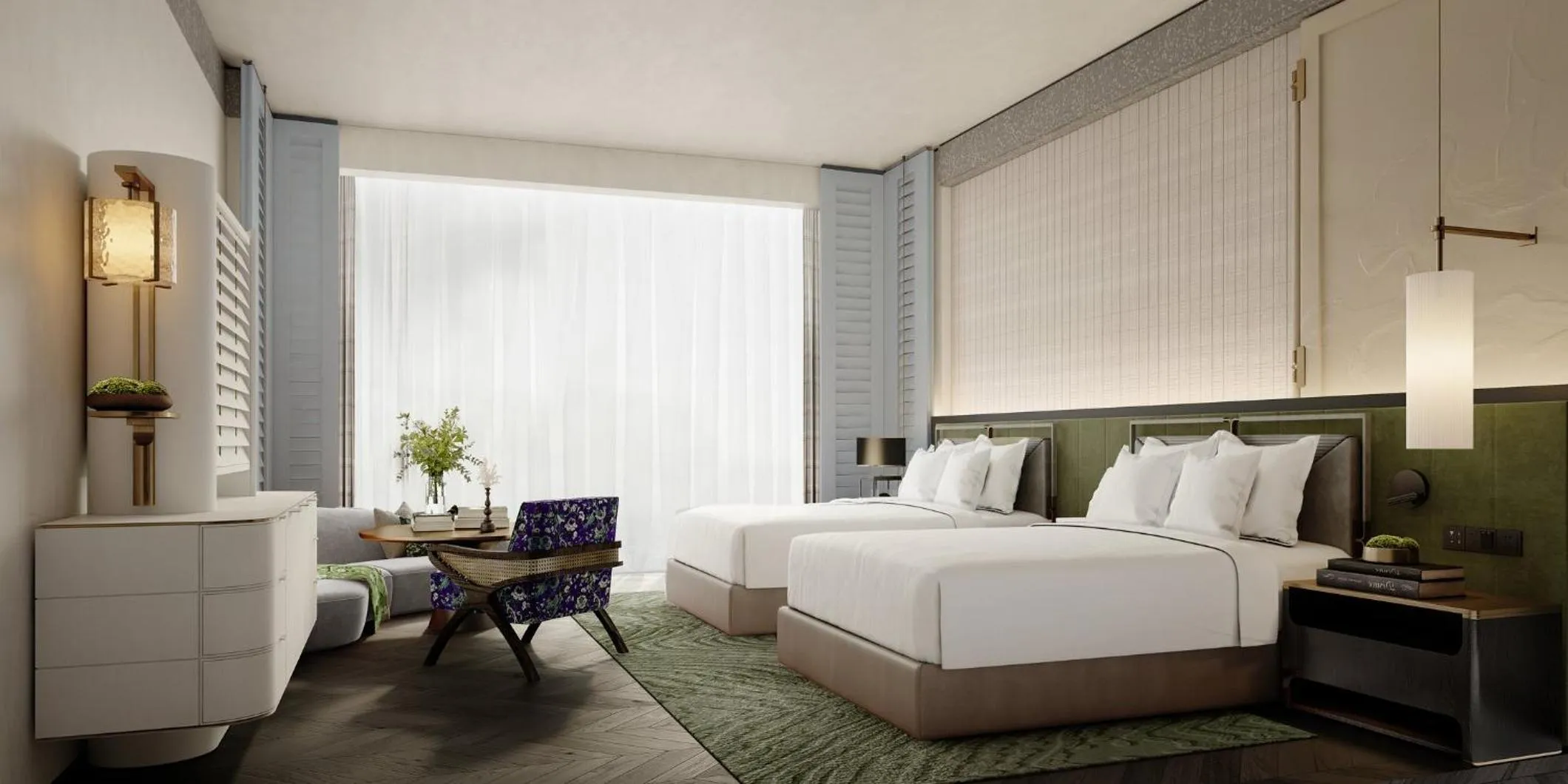 Photo of the whole room, Bed in Regent Shanghai on the Bund