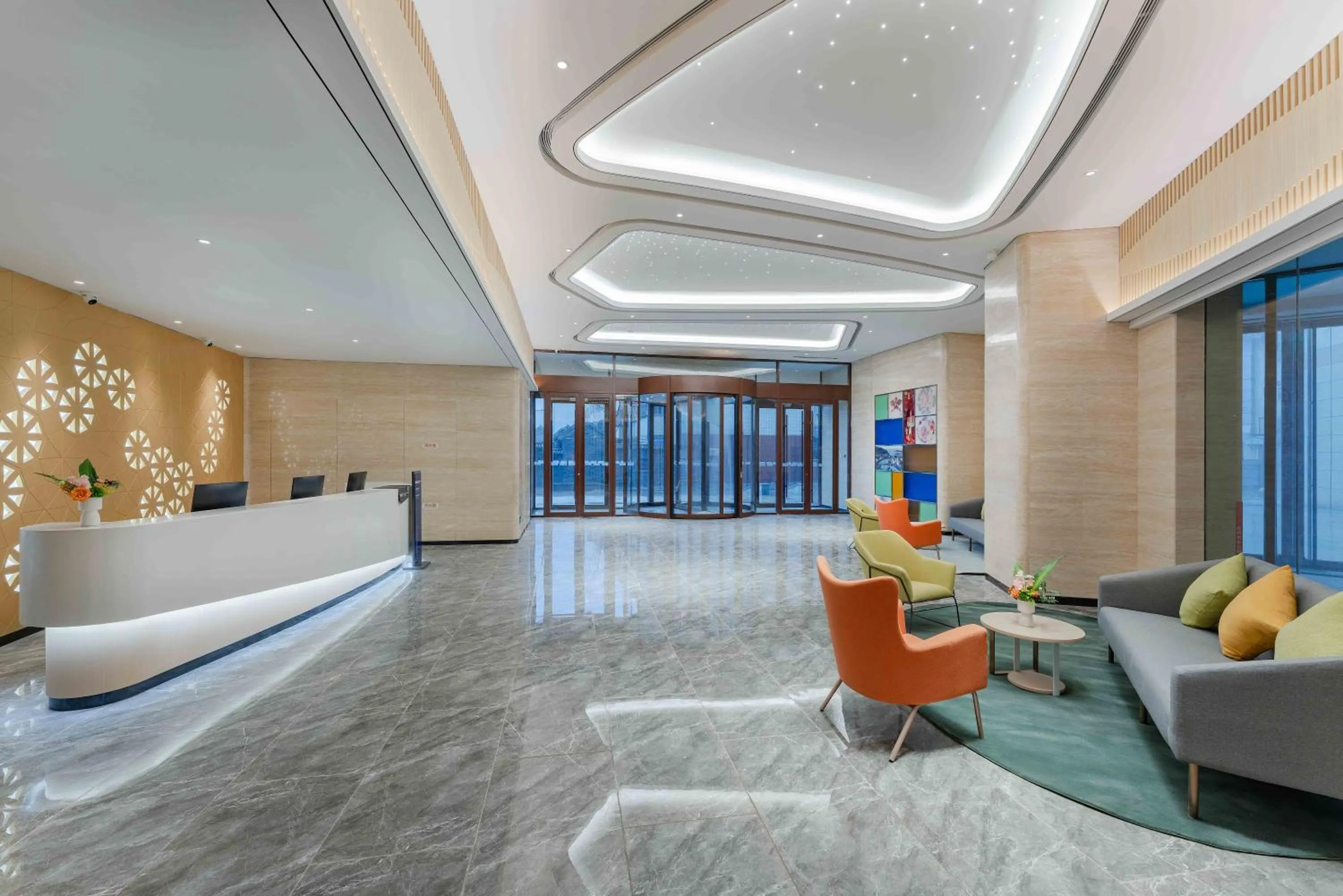 Lobby or reception in Holiday Inn Express Weifang City Center by IHG