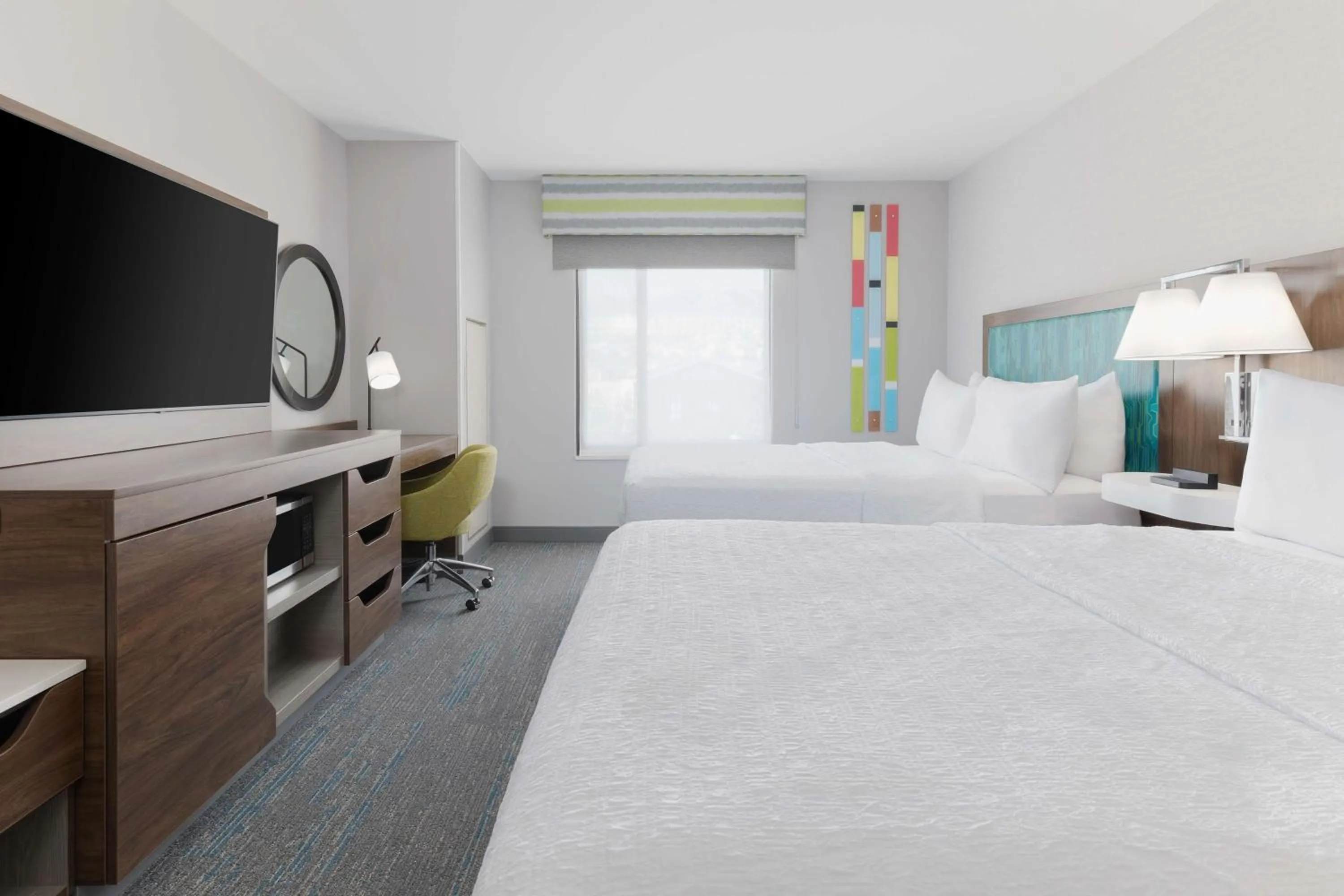 Bed in Hampton Inn & Suites Porter Ranch Los Angeles