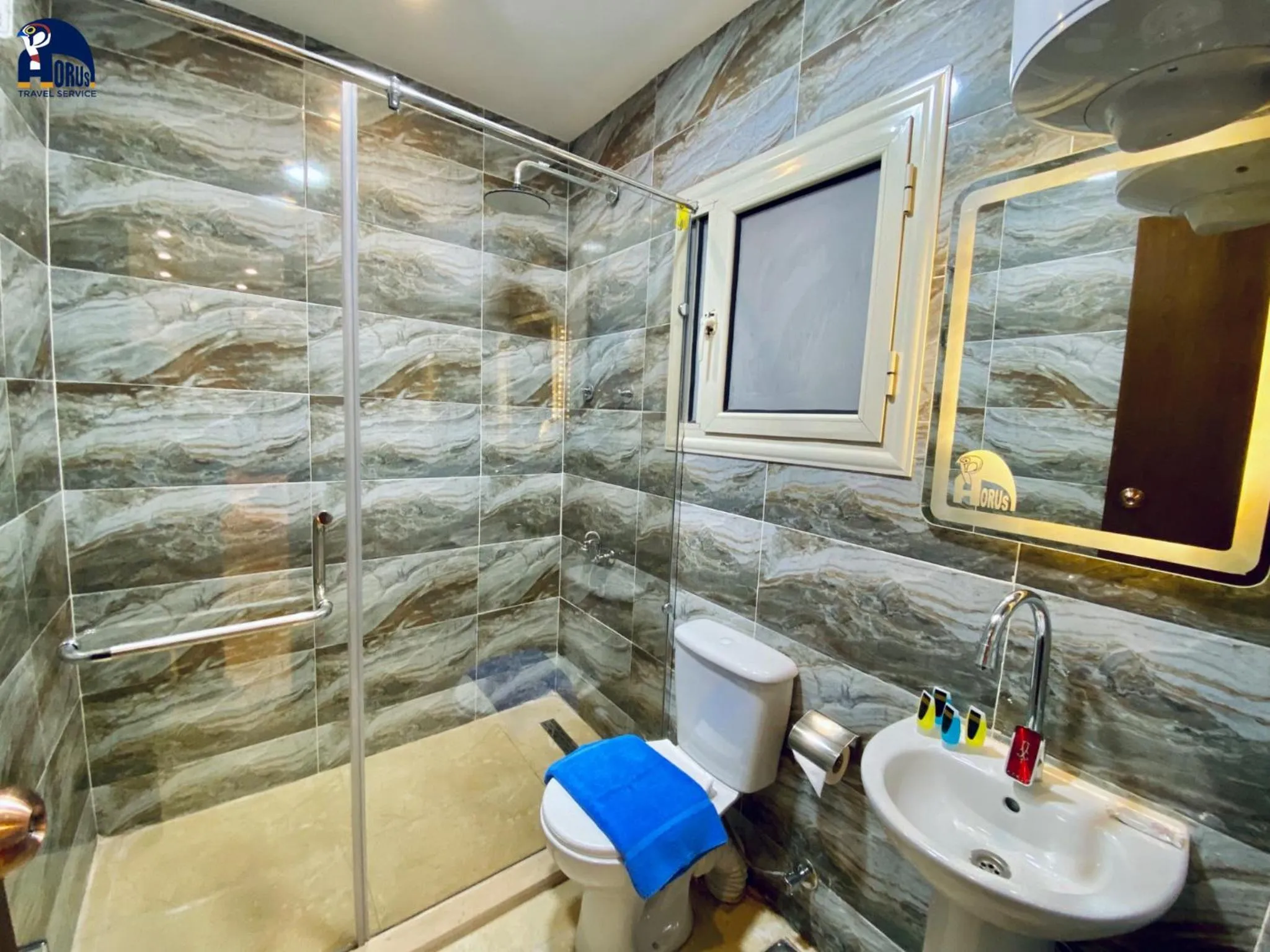 Bathroom in Horus Horizon INN Pyramids View