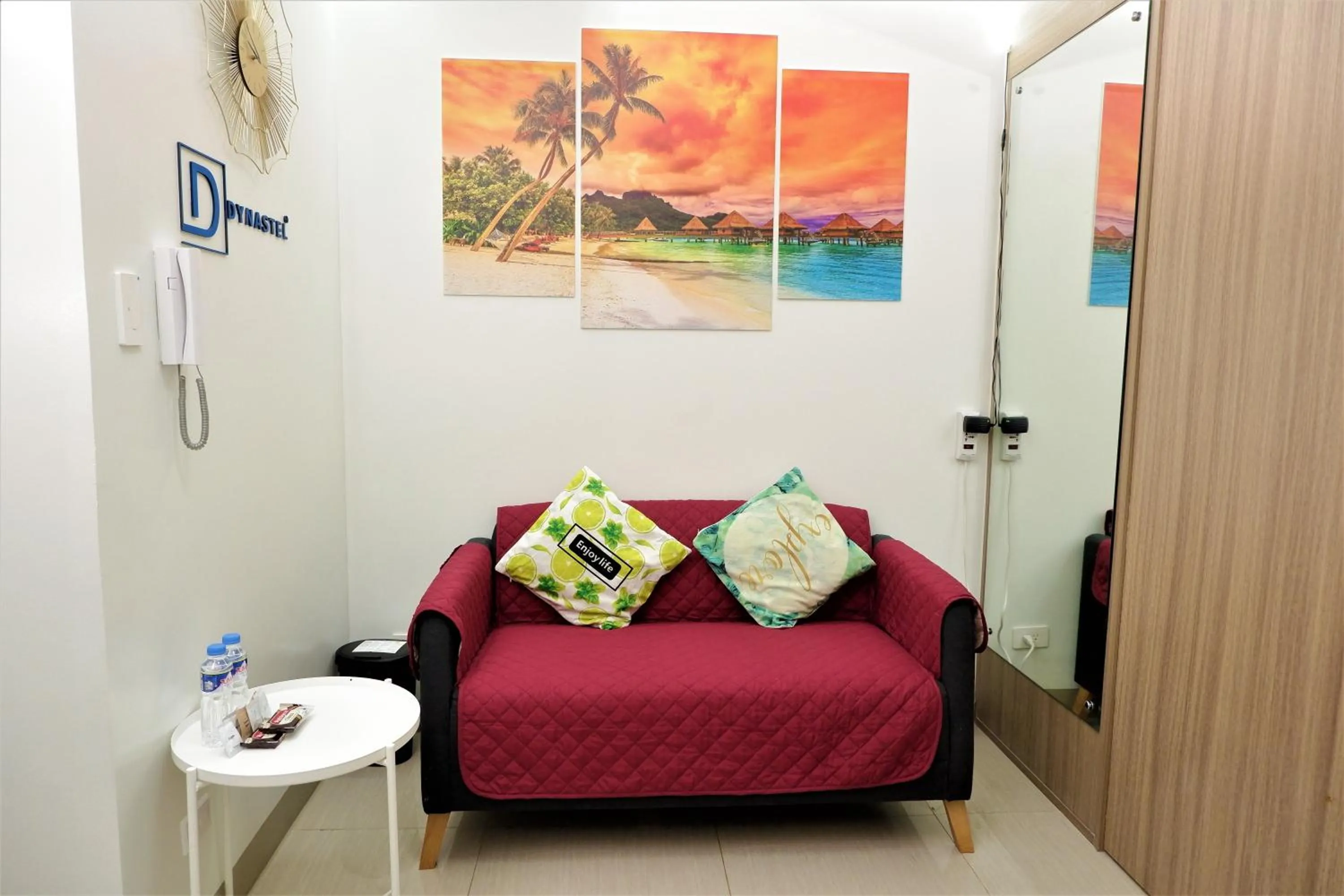 Living room in Shore Residences MOA Dynastel Staycation