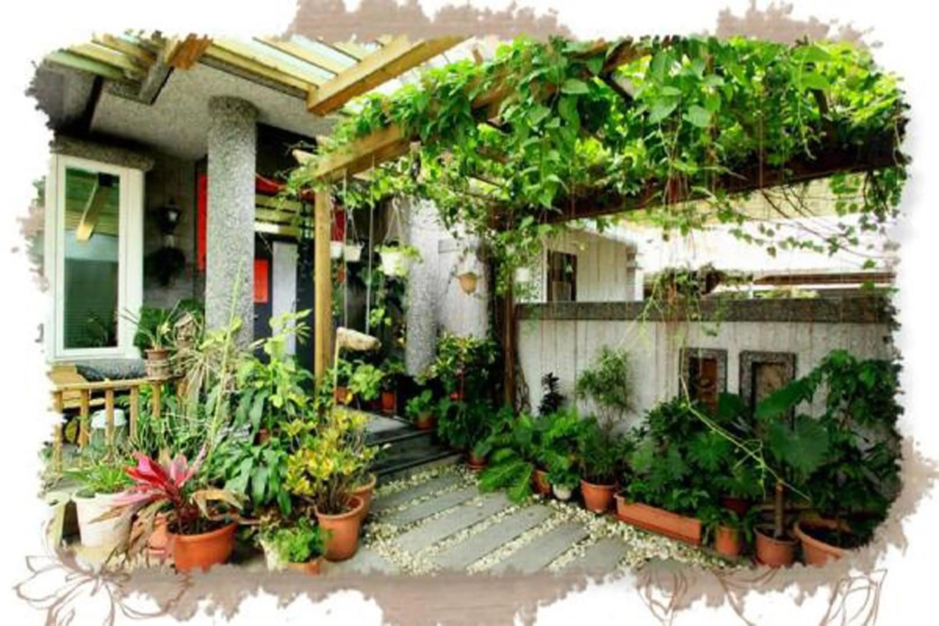 Garden in 水悅雅築民宿 Shuiyue Guest House