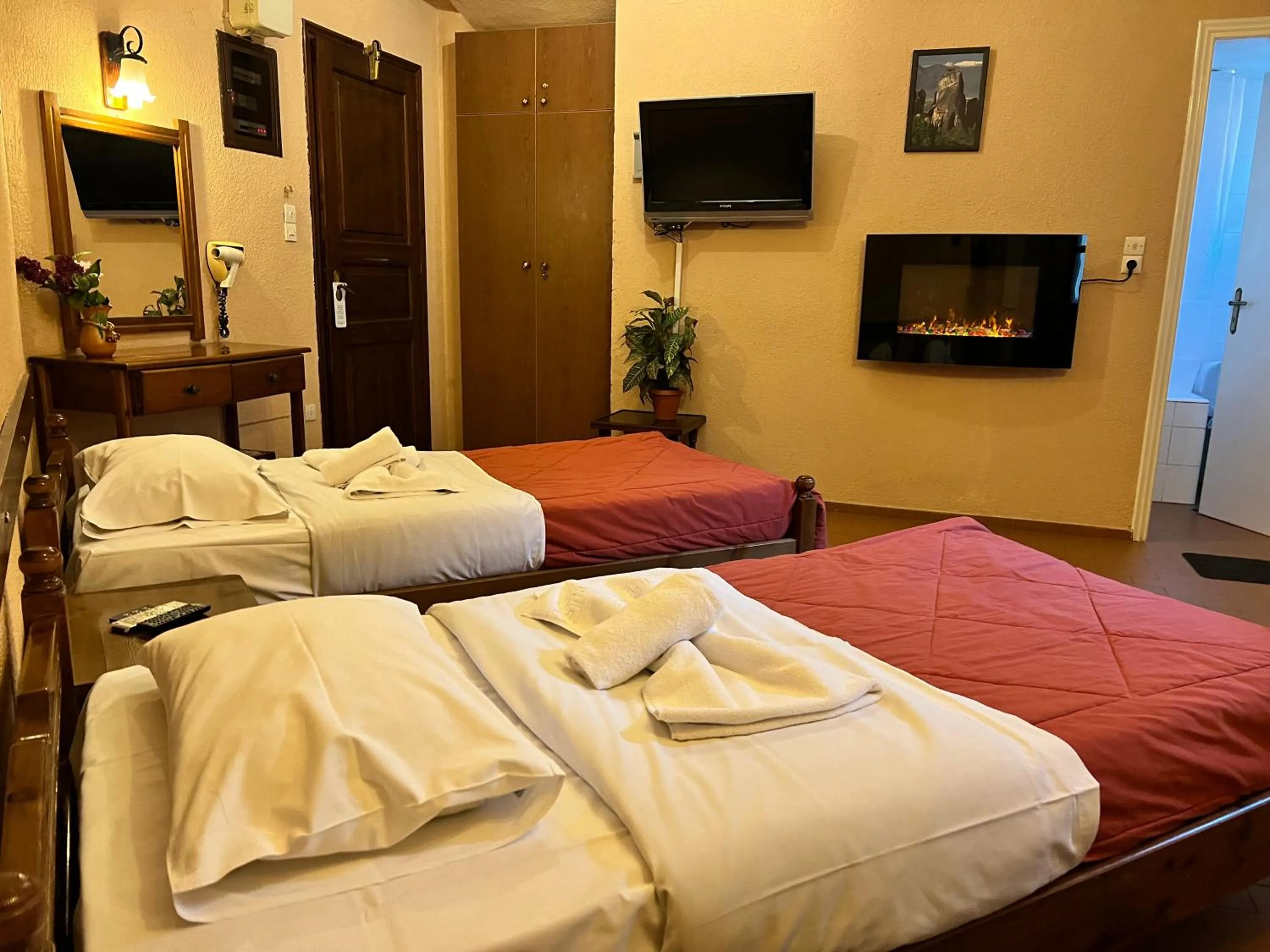 Bed in Rigas Hotel Arachova