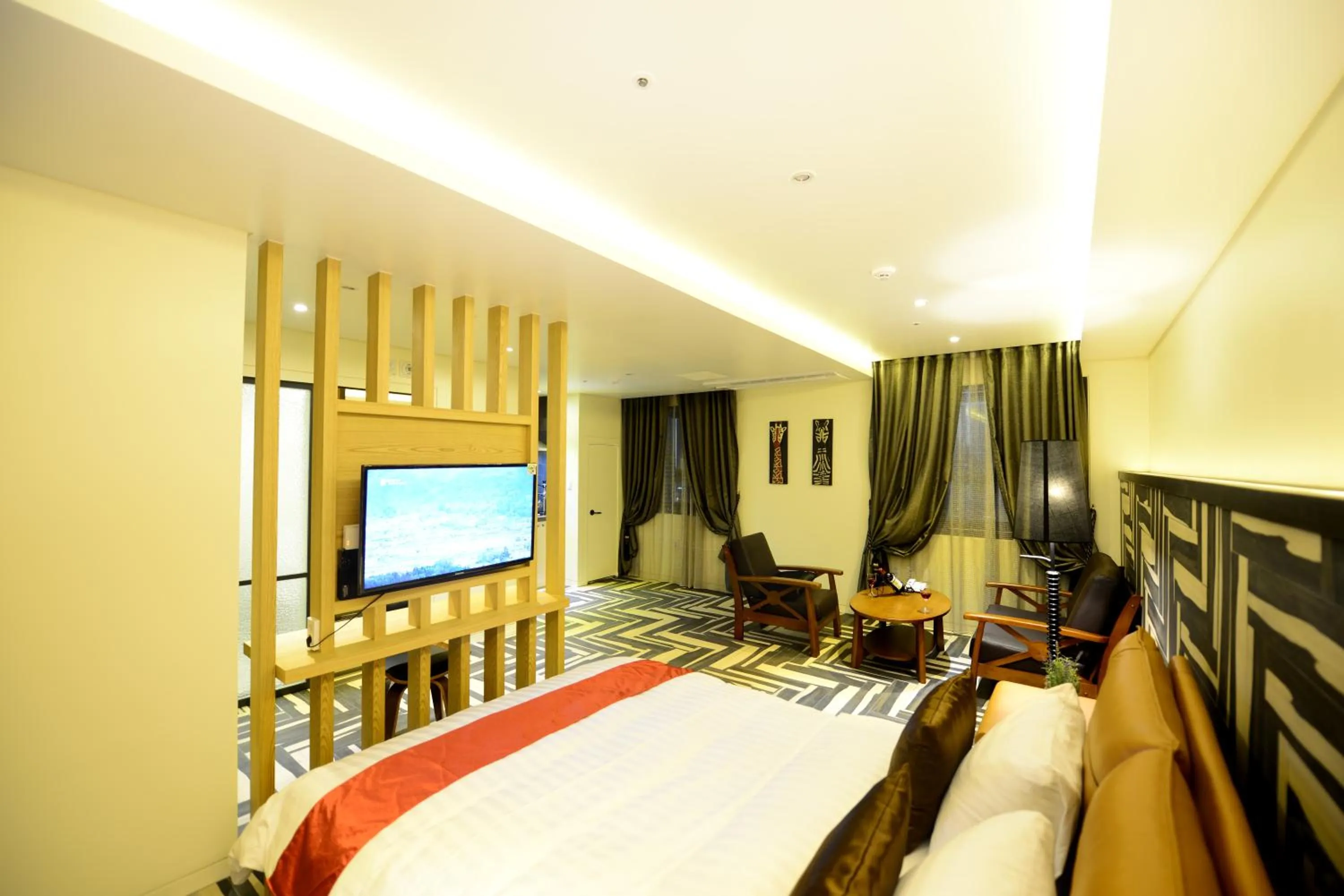Bed in Dunsan Graytone Hotel