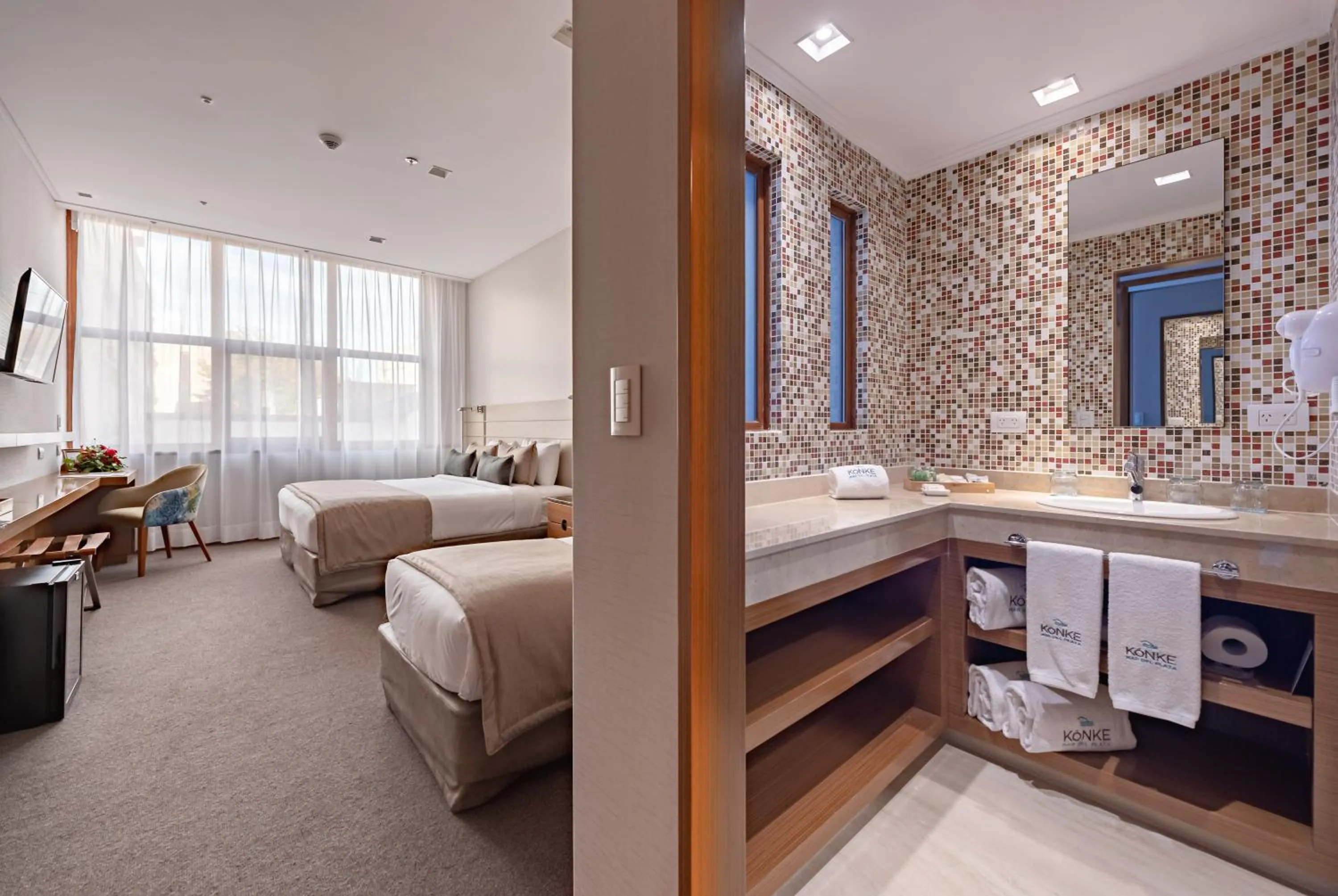 Bed in HOTEL KONKE MAR DEL PLATA