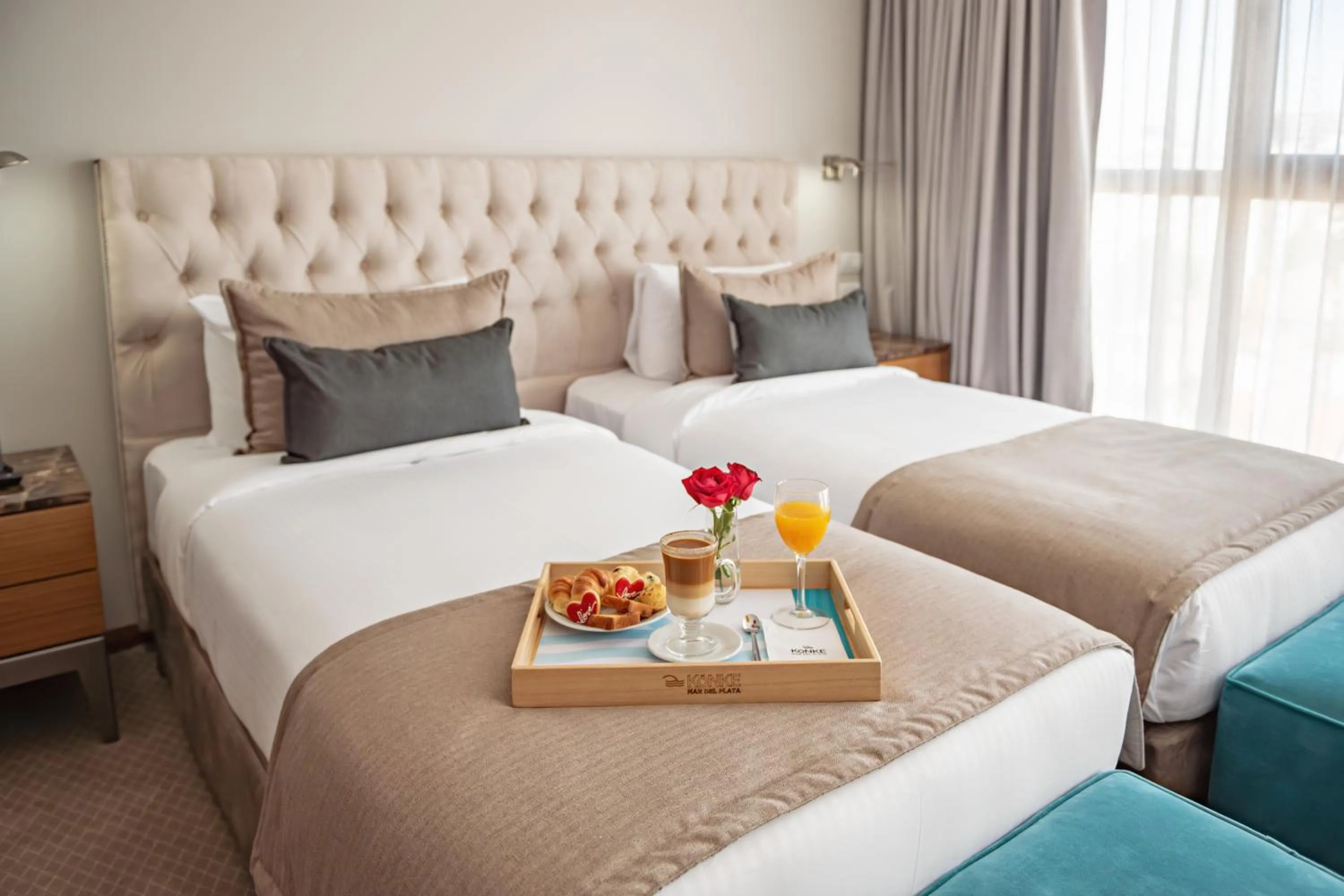 Bed in HOTEL KONKE MAR DEL PLATA