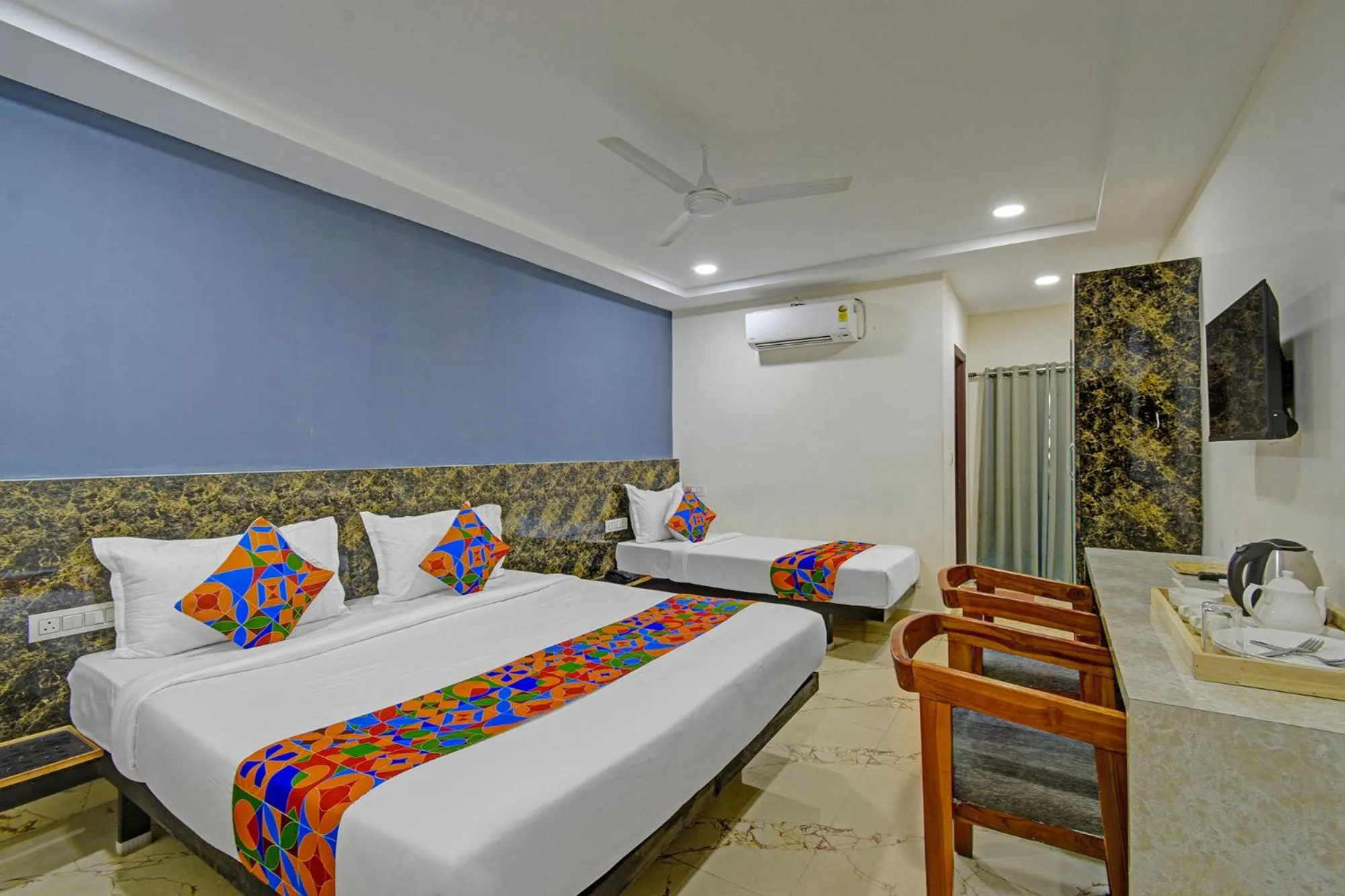 Bed in FabHotel Rio - Nr Ramoji Filmcity, LB Nagar