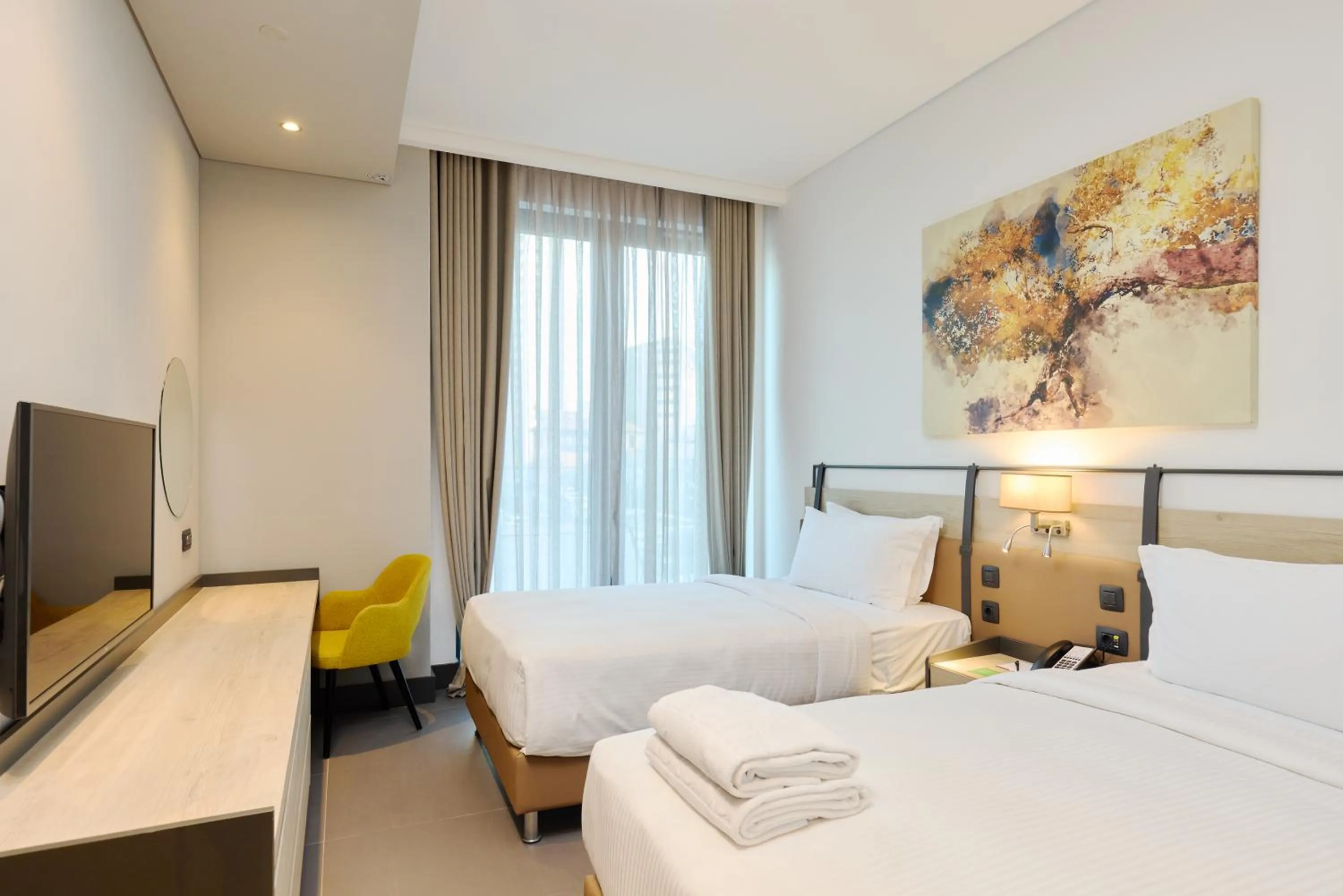 Bedroom, Bed in Bomonti Arjaan by Rotana