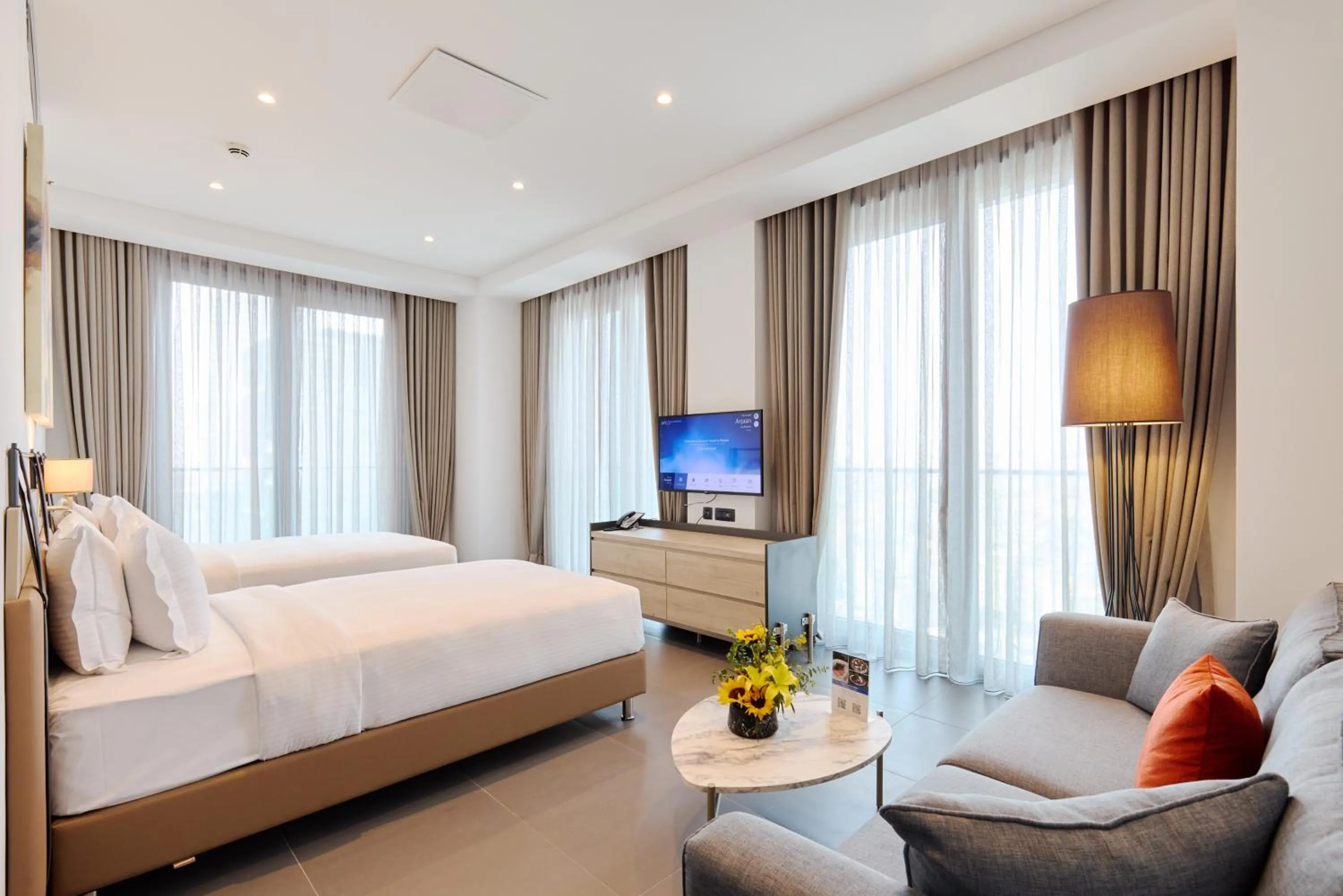 Bedroom, Bed in Bomonti Arjaan by Rotana