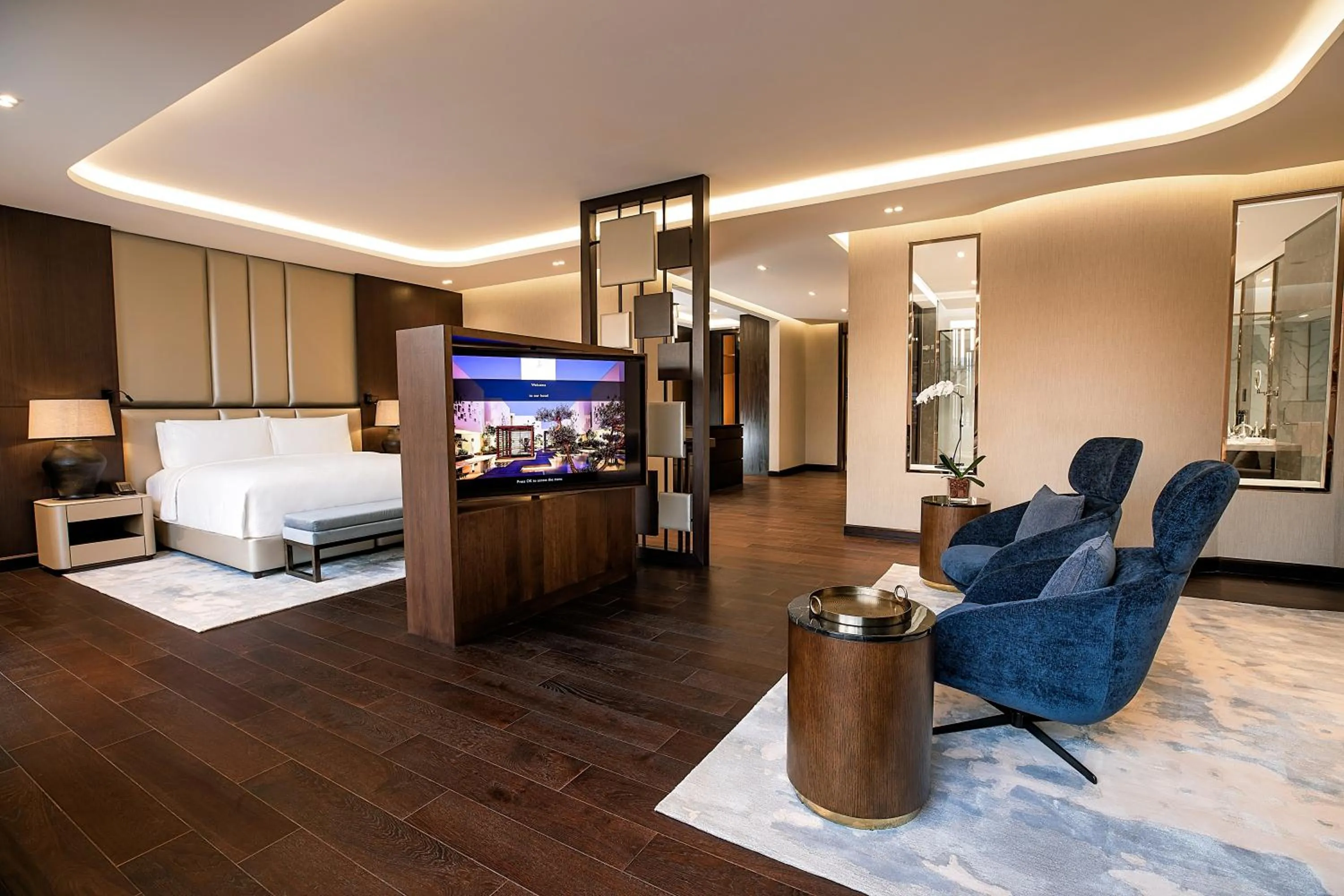 Bed in The Biltmore Hotel Villas, Dubai