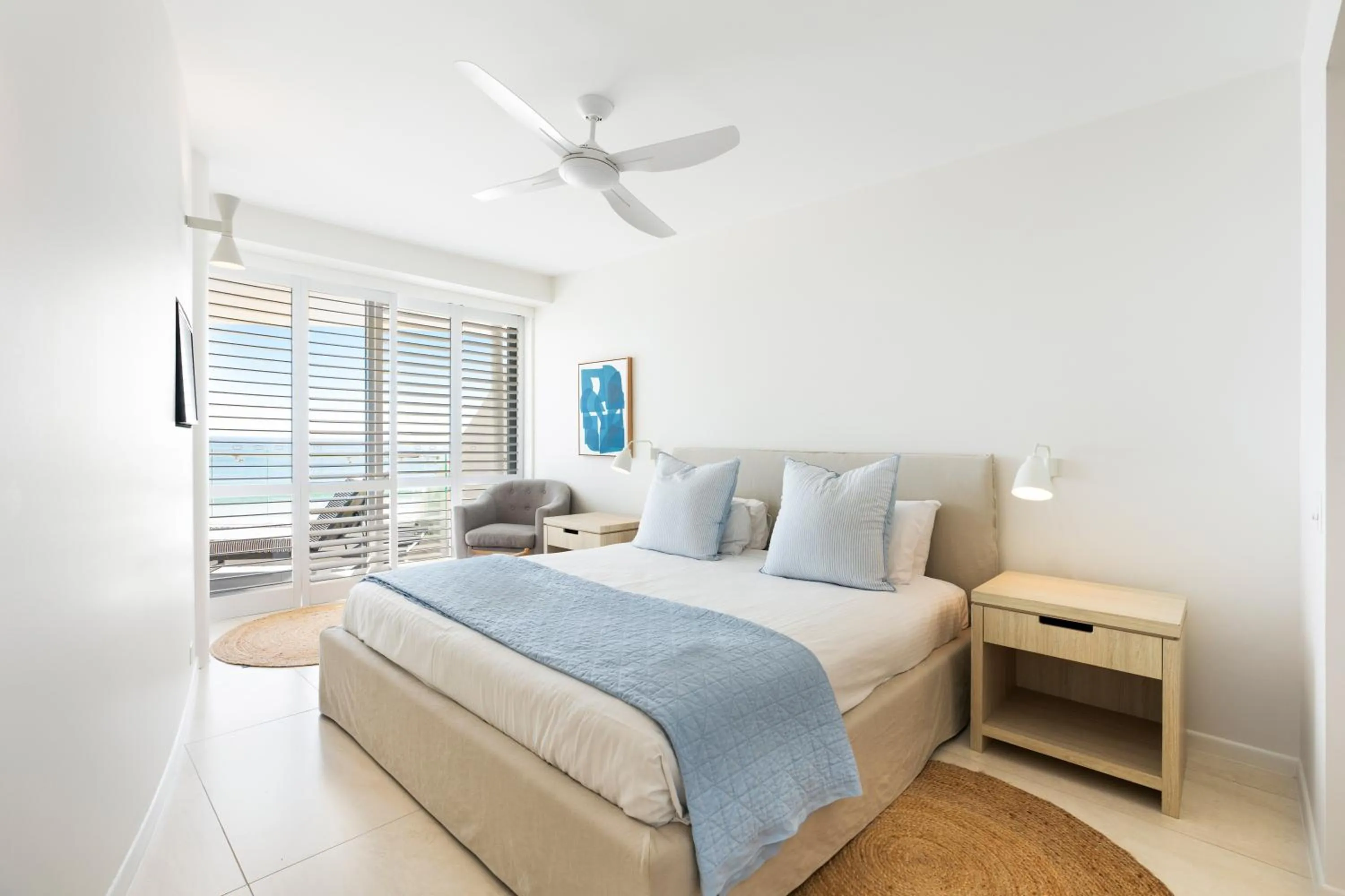 Bedroom in La Mer Apartments