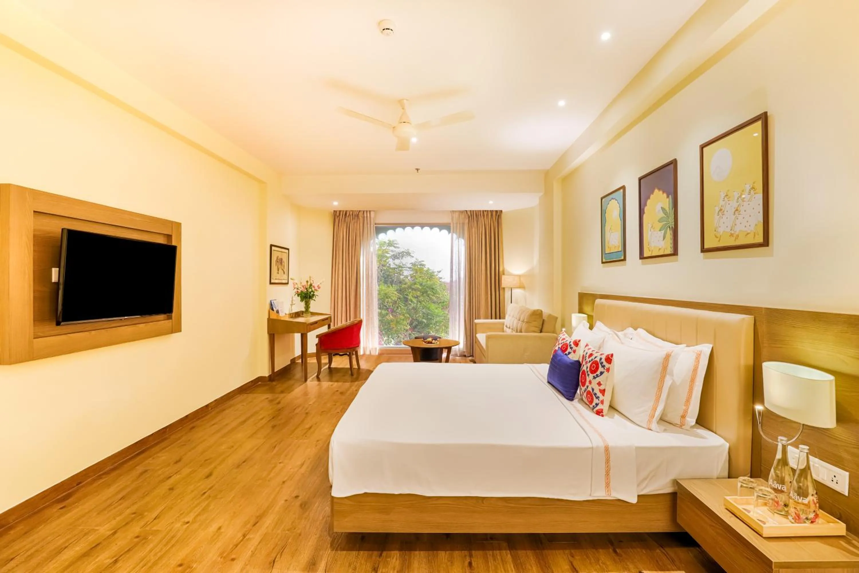 Bedroom, Bed in Club Mahindra Udaipur