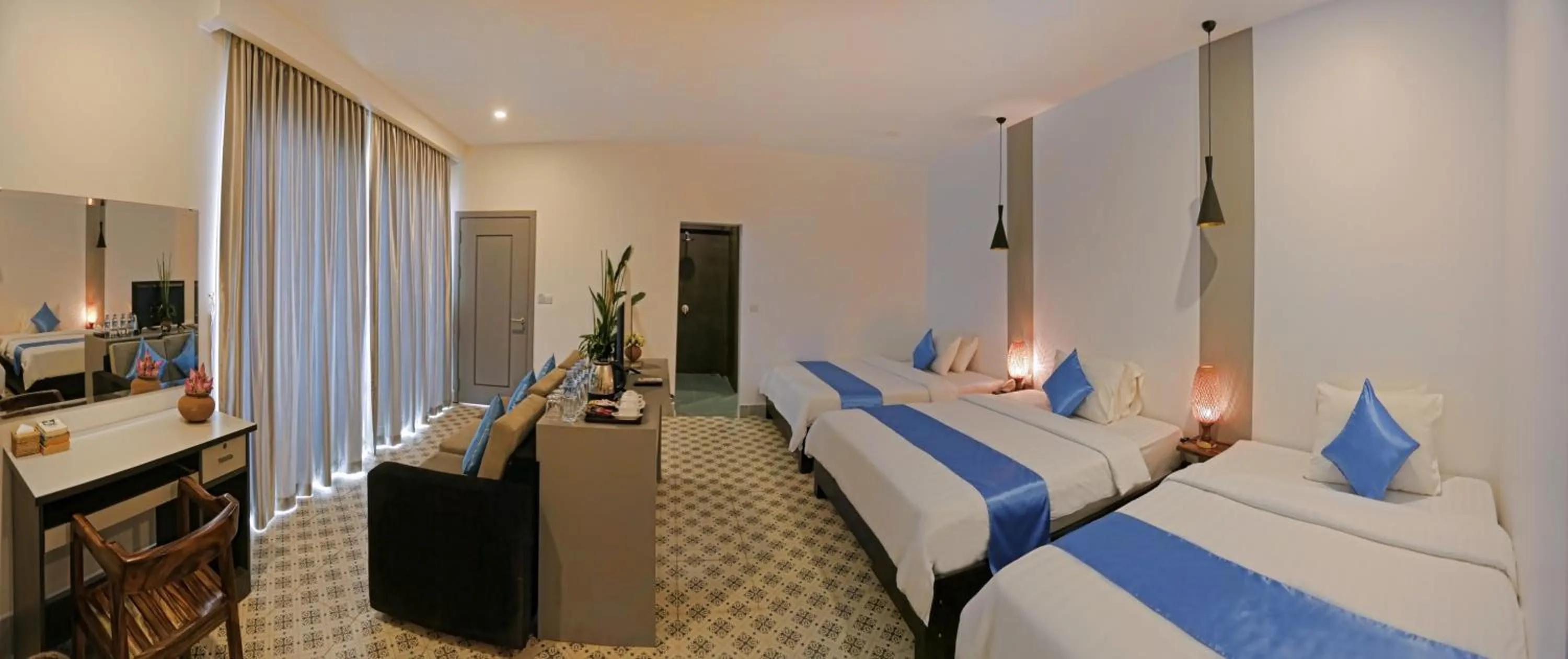 Bed in Angkor Sweet Night Hotel