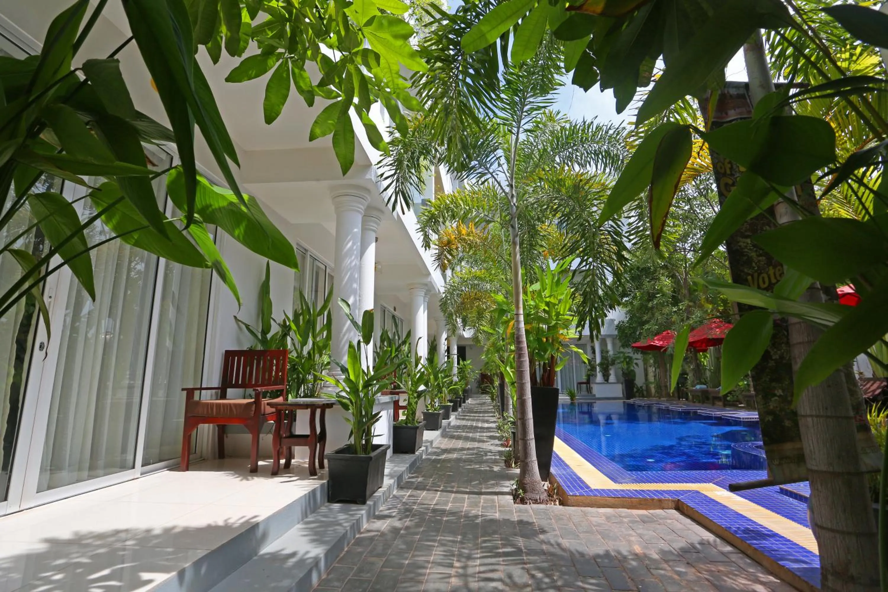 Garden view in Angkor Sweet Night Hotel