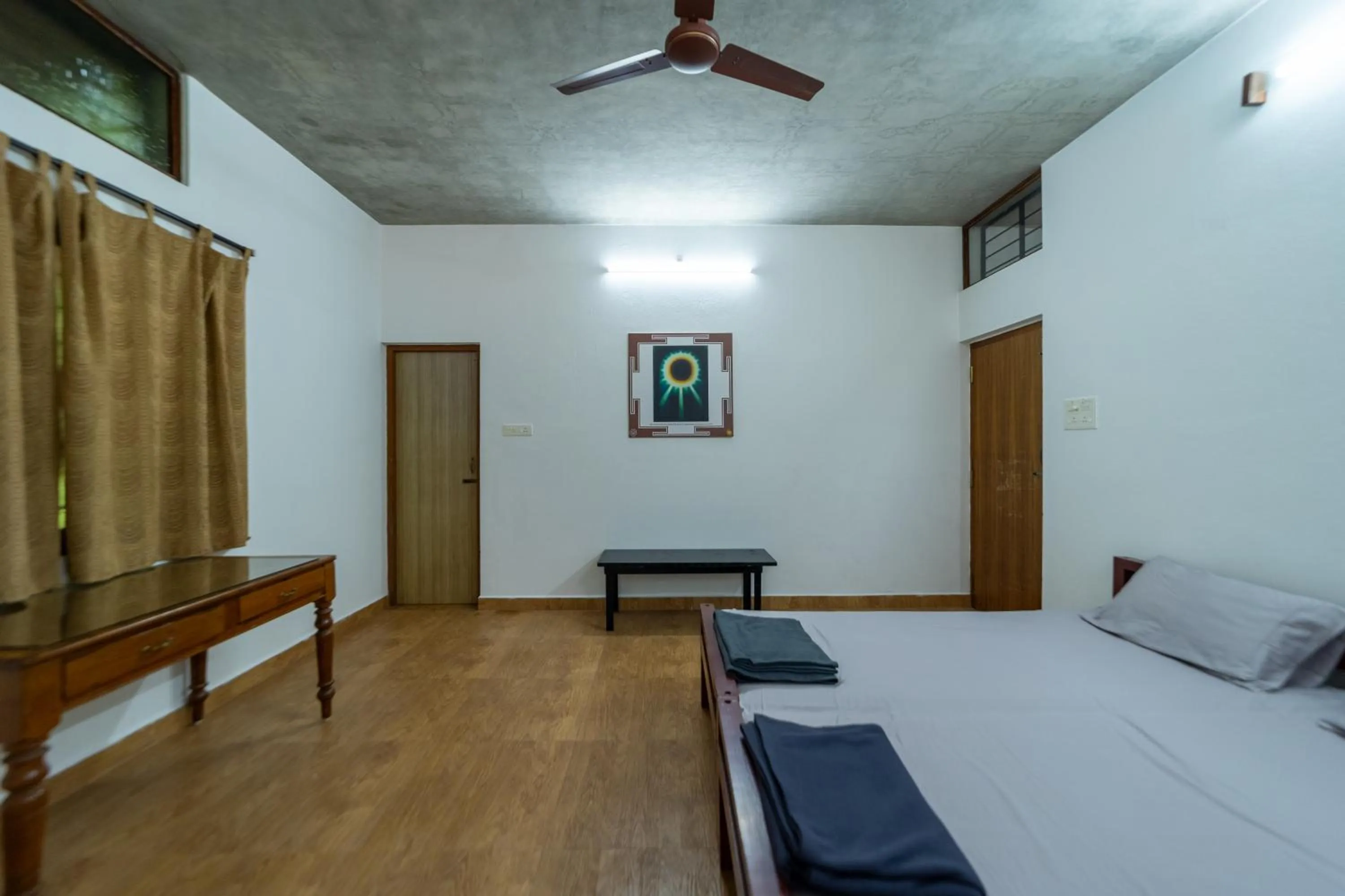 Bed in Aurovidya Retreat