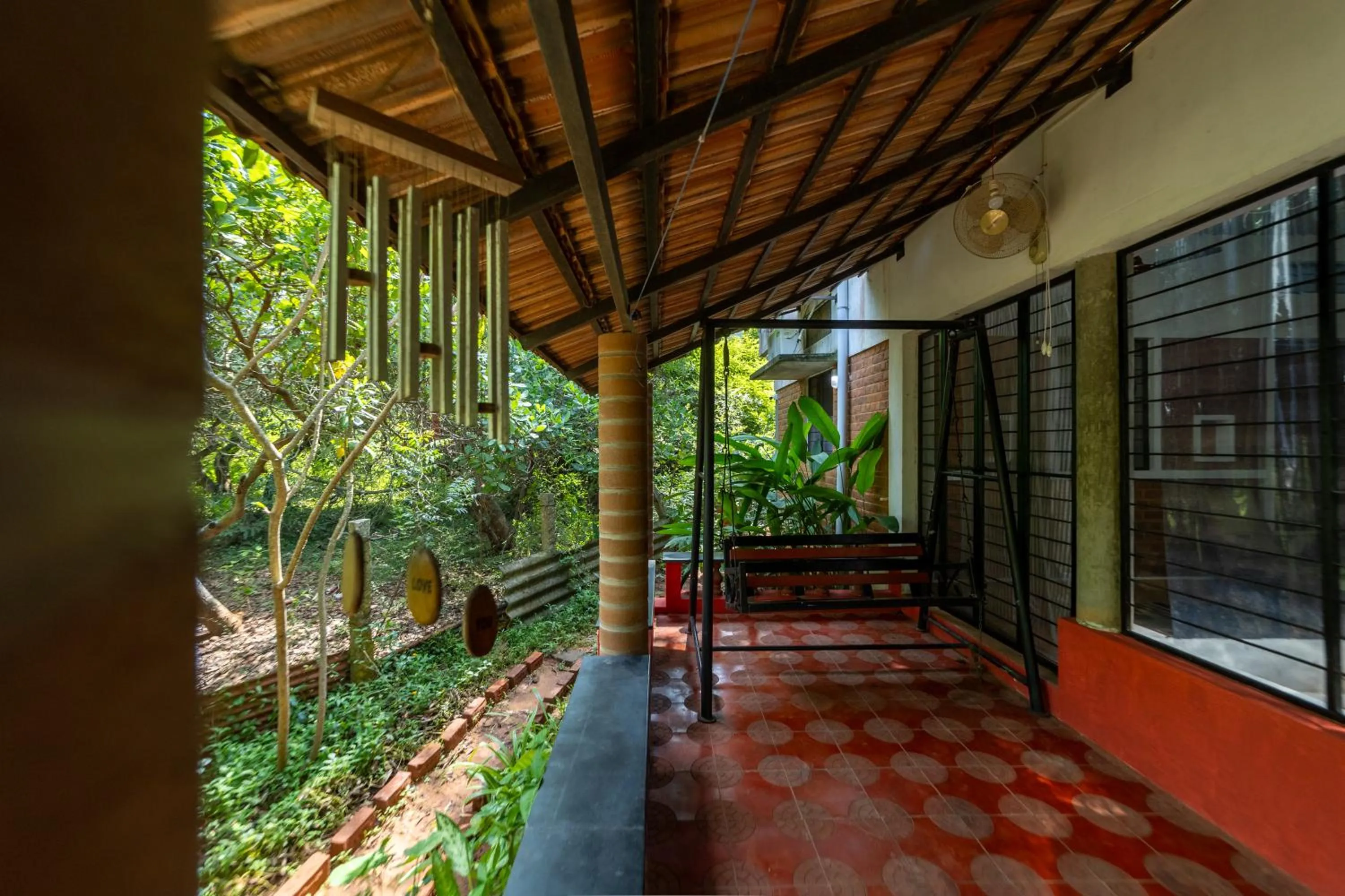 Facade/entrance in Aurovidya Retreat