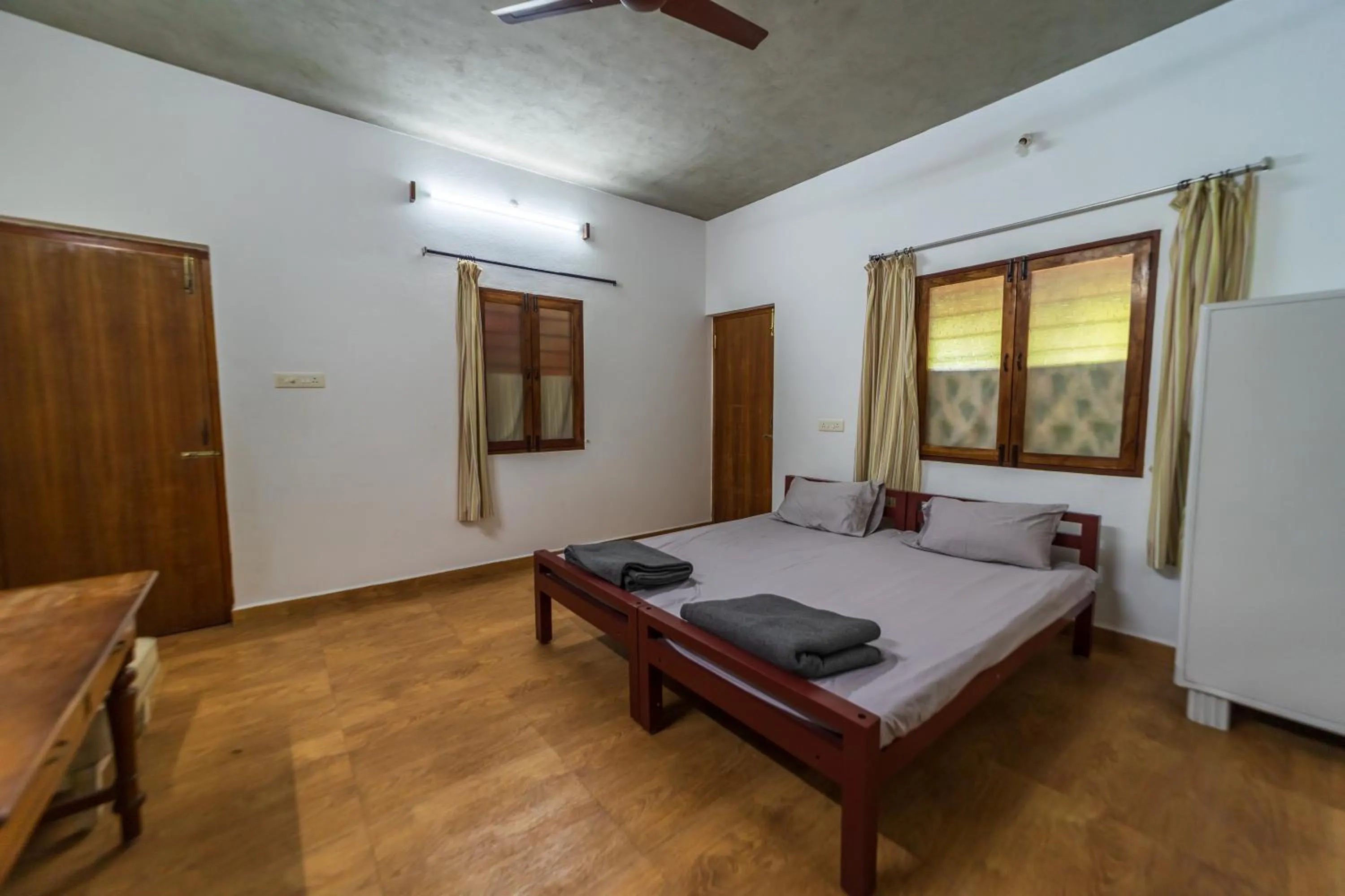 Bedroom, Bed in Aurovidya Retreat