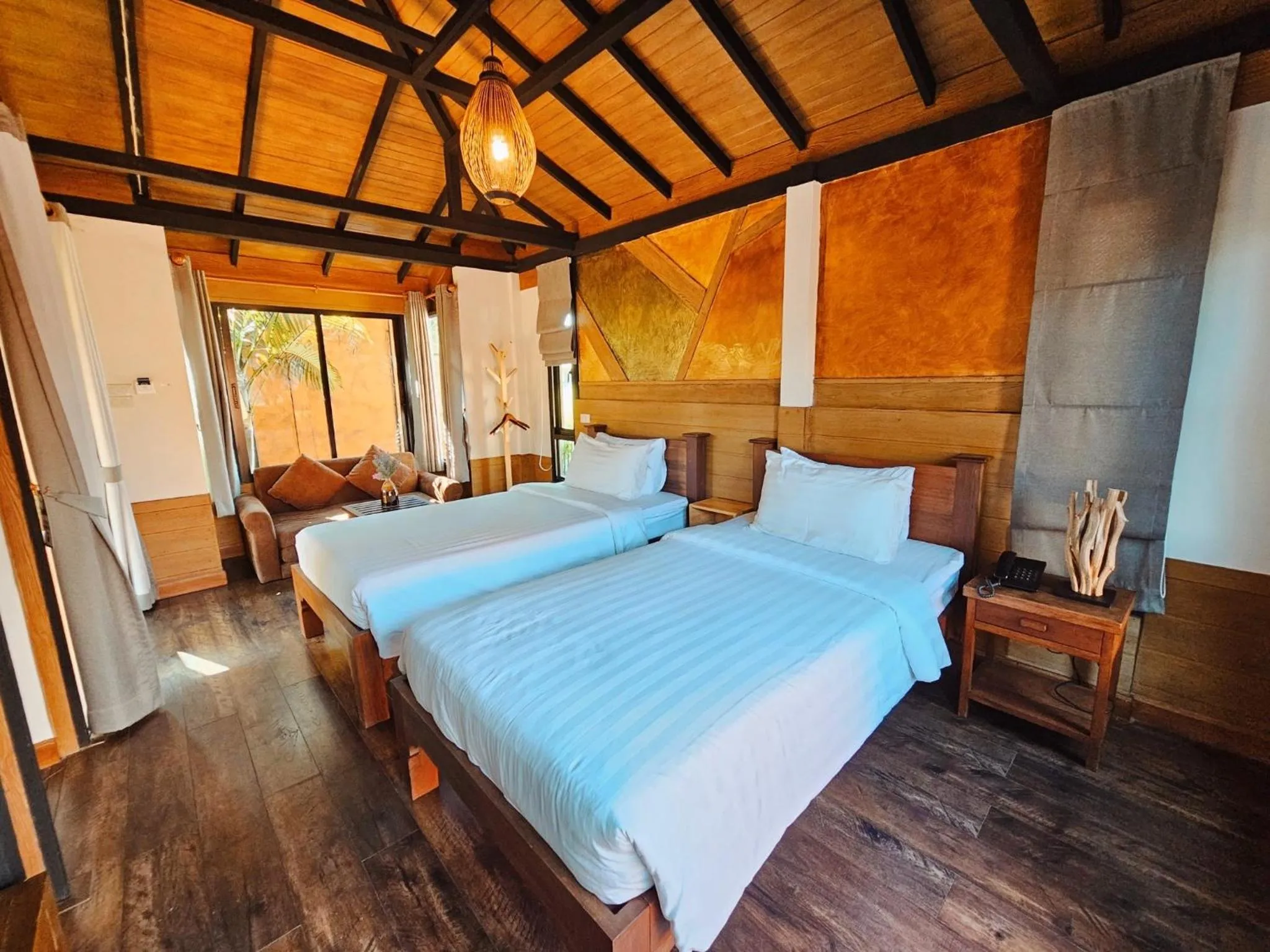 Bed in R1 Resort Rajapruek Chiangmai