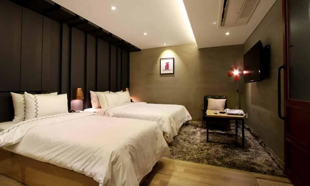 Photo of the whole room, Bed in Jeonju Mari Hotel