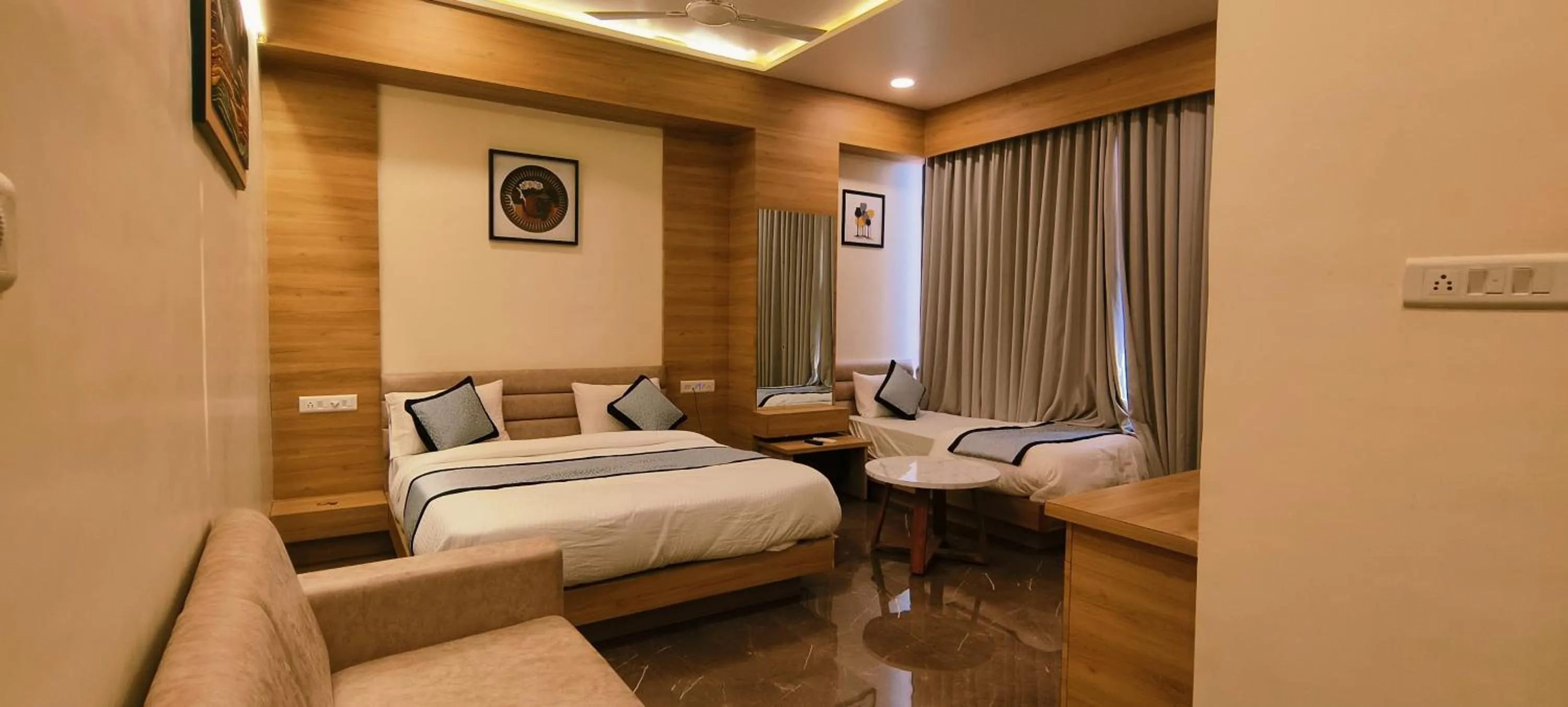 Bed in Hotel Krish villa