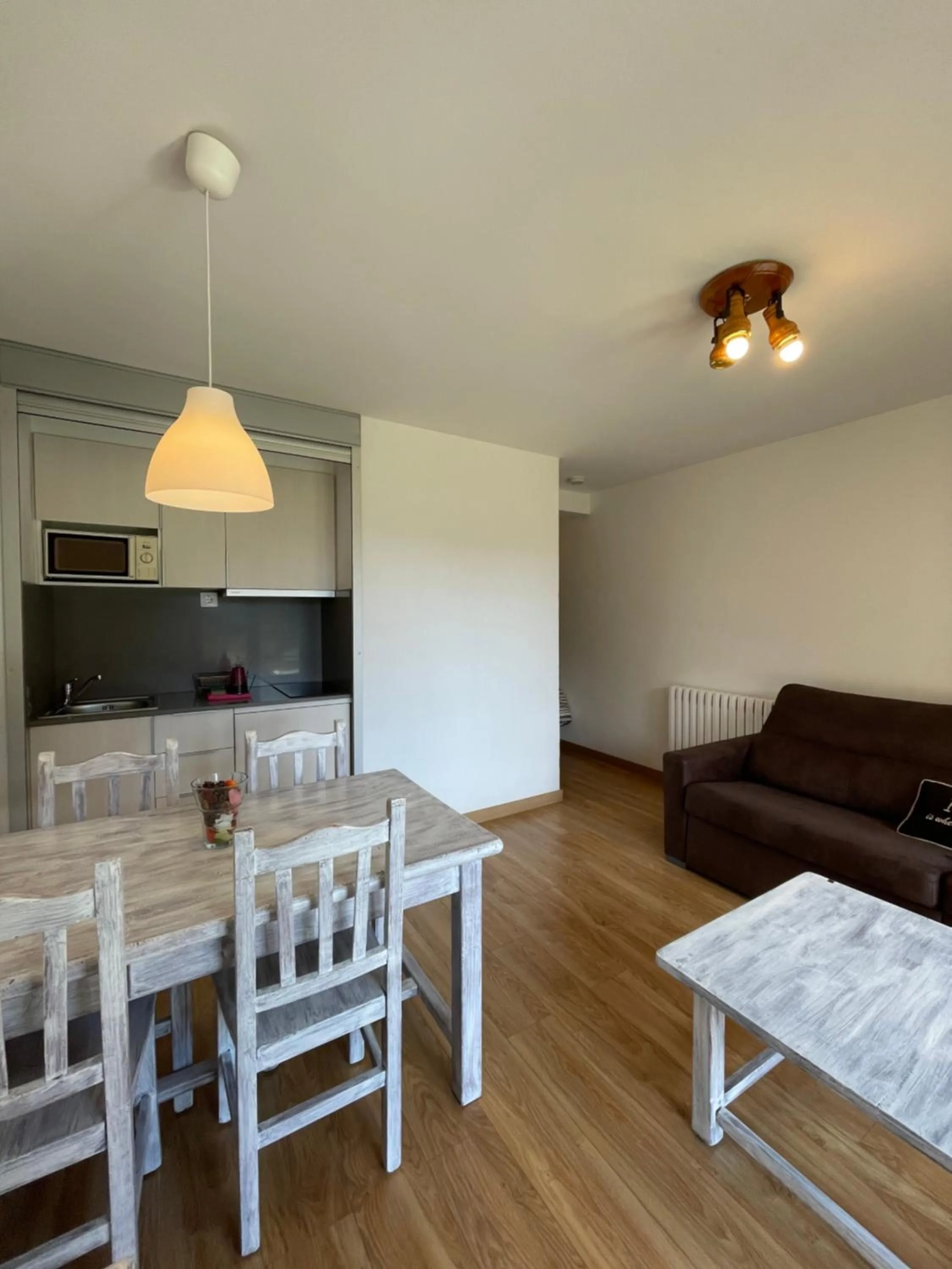 Kitchen or kitchenette in Aparthotel Sant Andreu