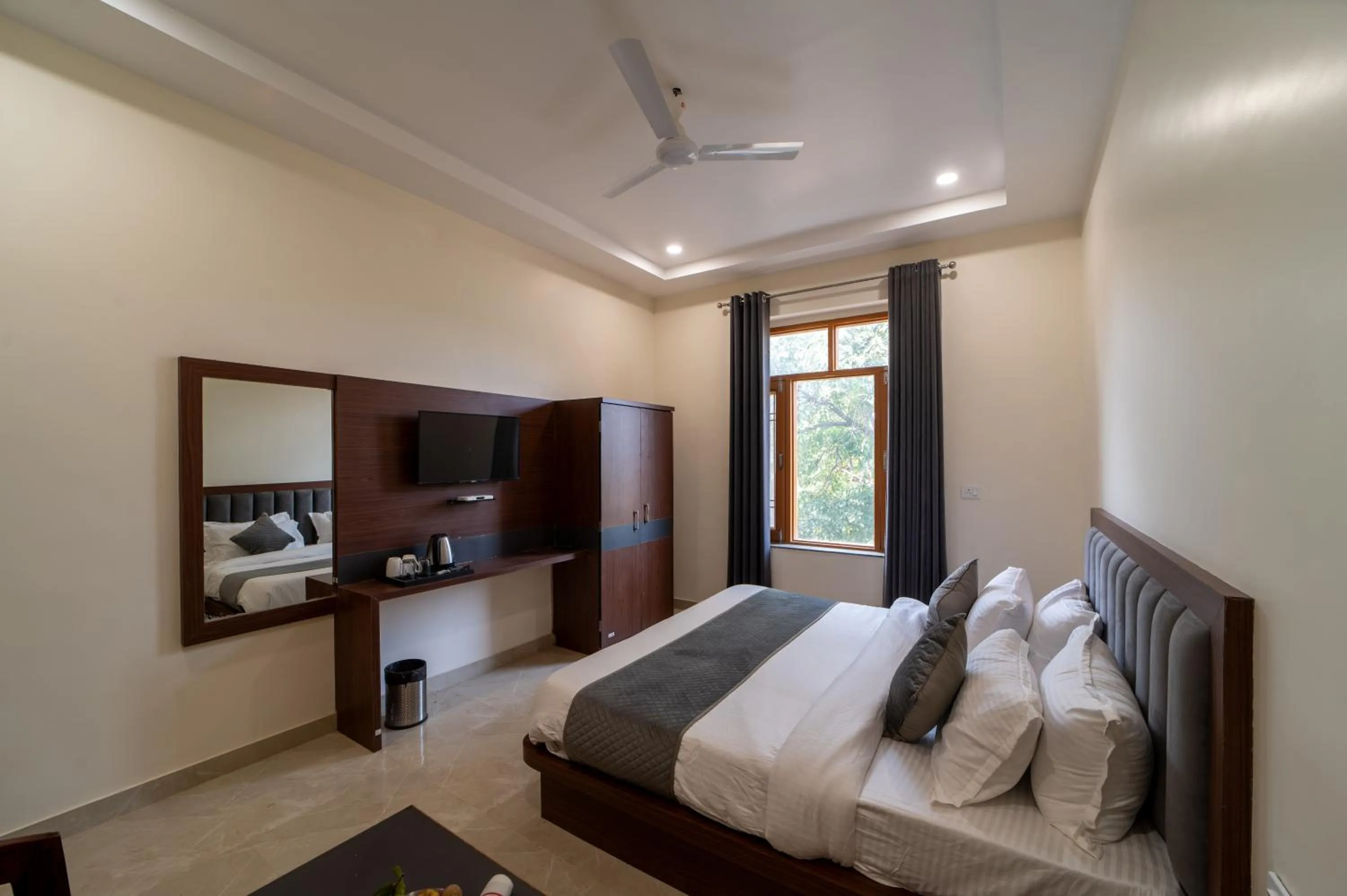 Bed in Joy Bagh Resort Pushkar