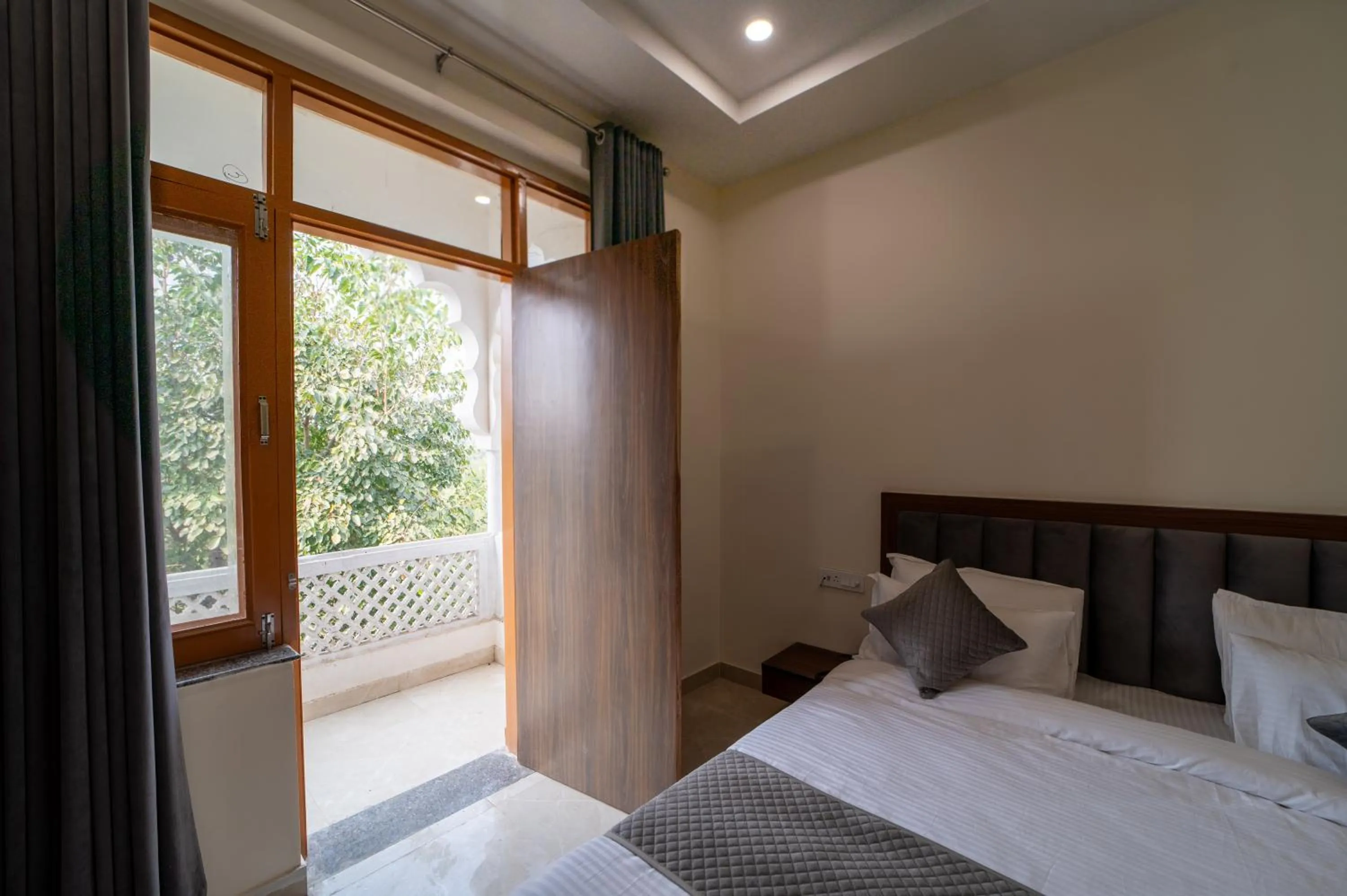 Bed in Joy Bagh Resort Pushkar