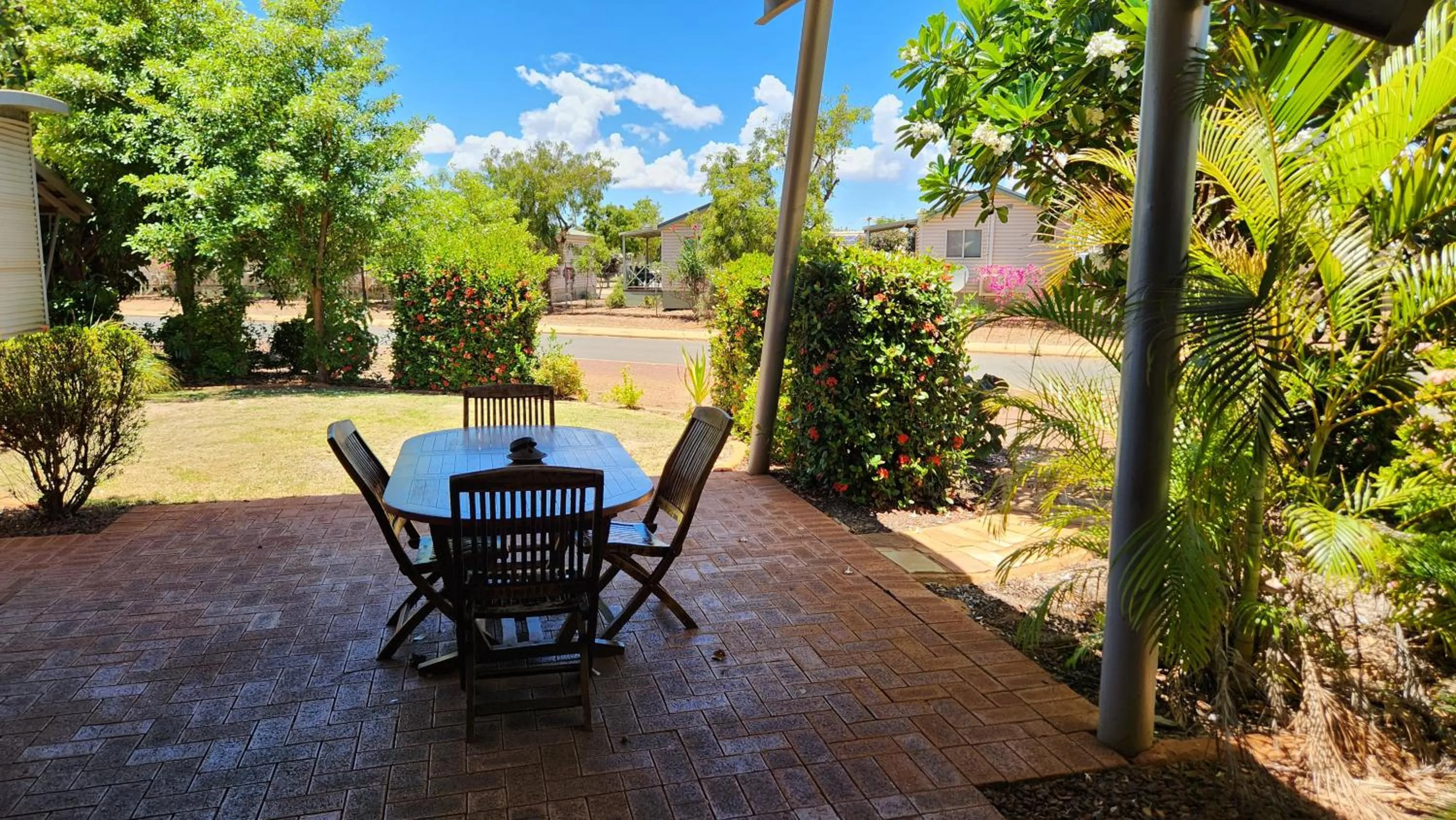 Patio in Samson Beach Chalets
