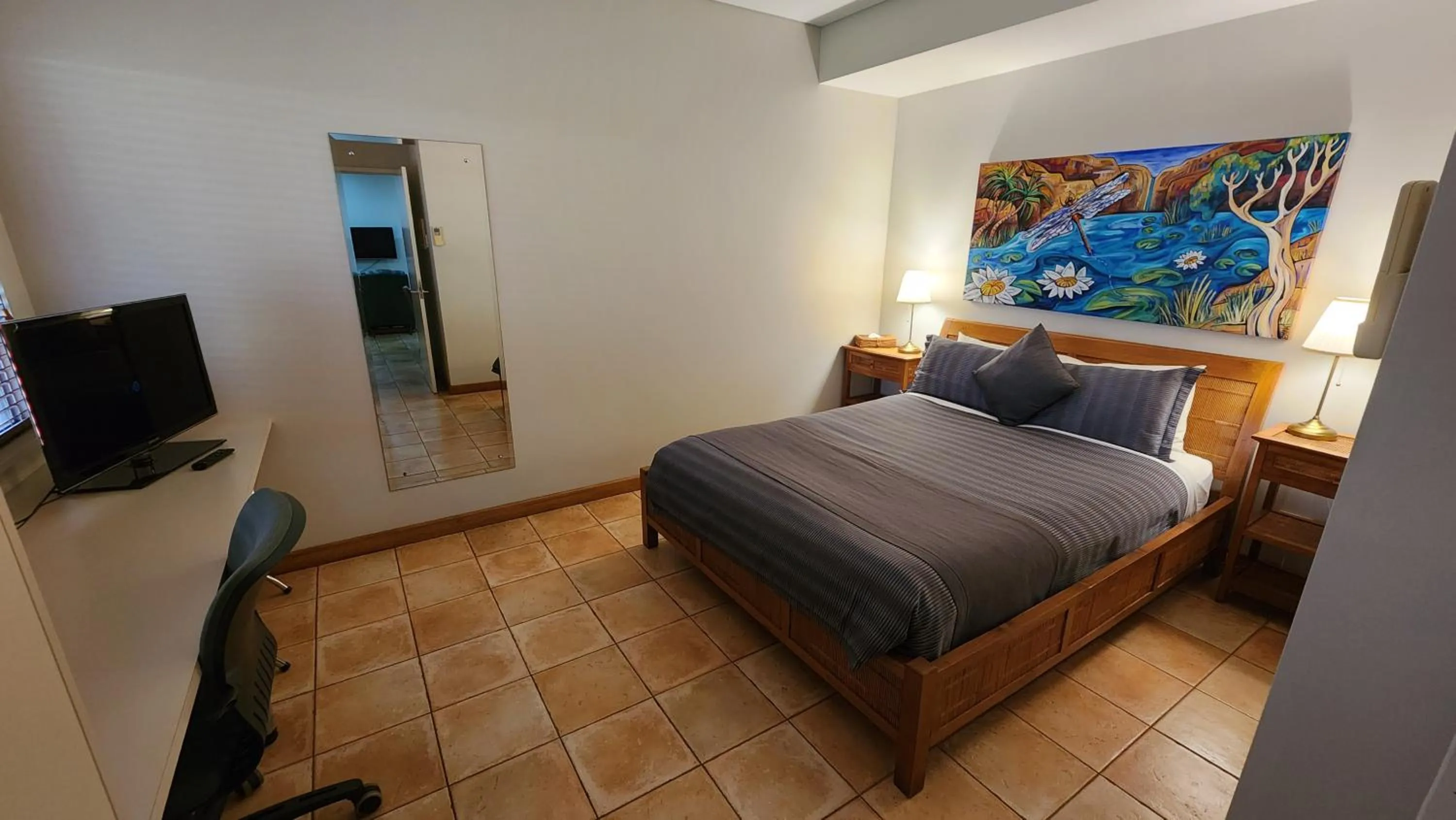 Bed in Samson Beach Chalets