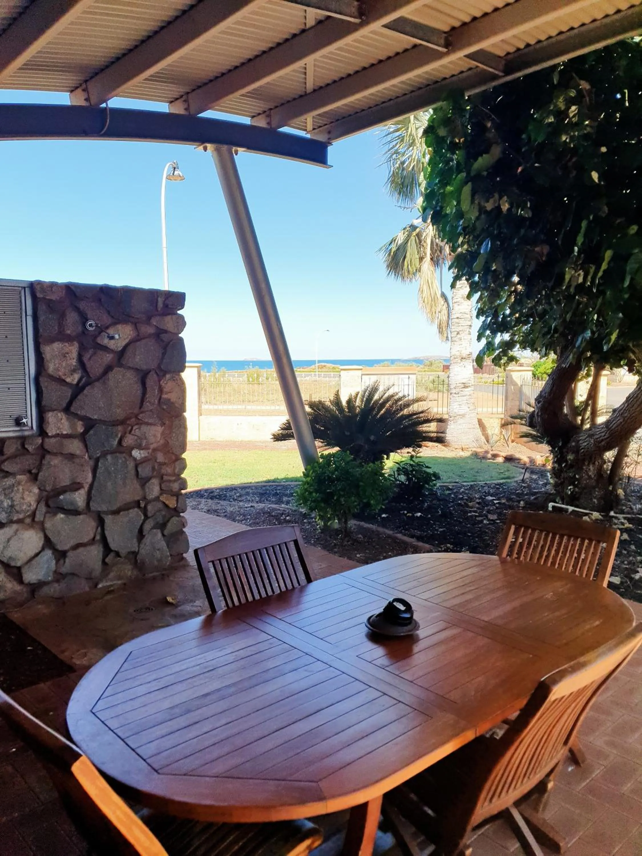 Patio in Samson Beach Chalets