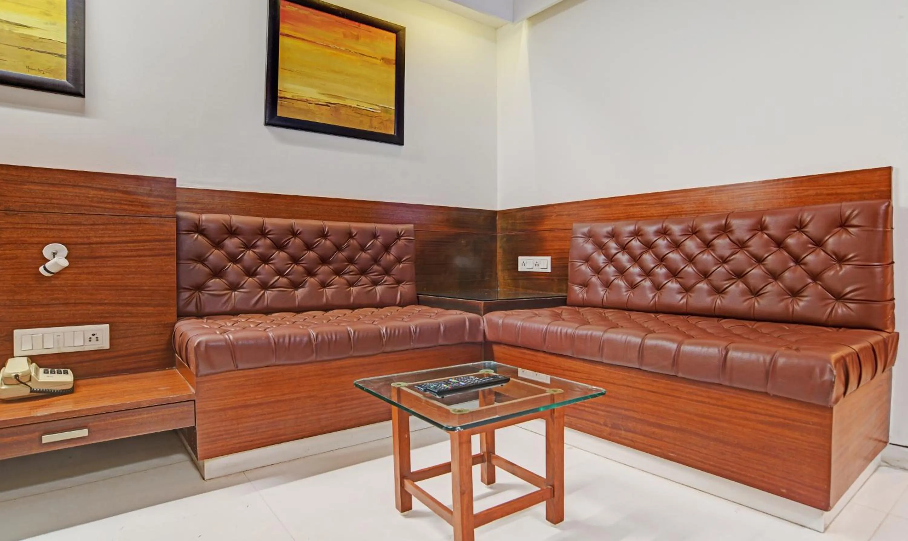 Seating area in Treebo Trend Cherry Tree