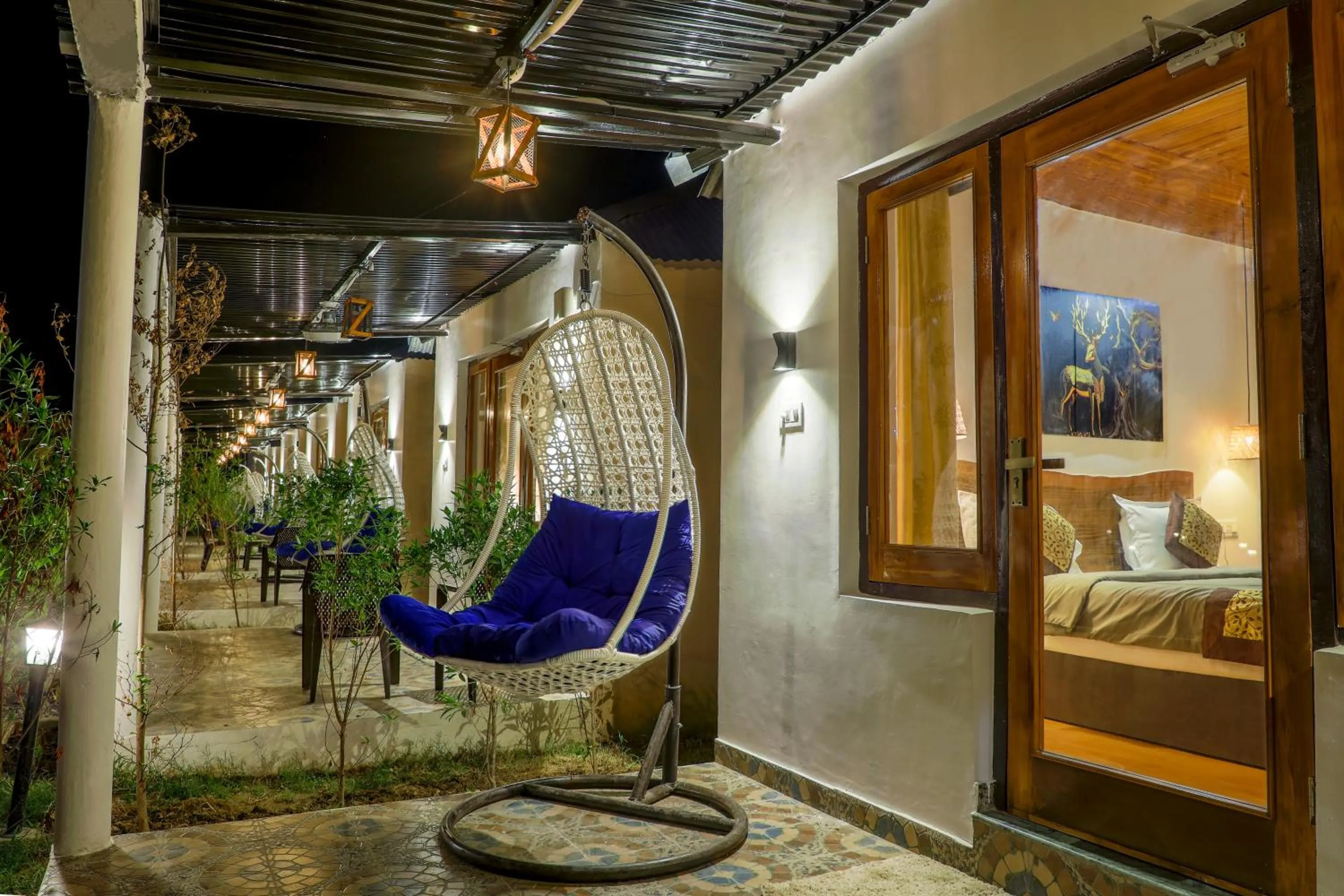 Seating area in Wild Planets Corbett Resort, 2 Kms from Anantum Gateway Resorts