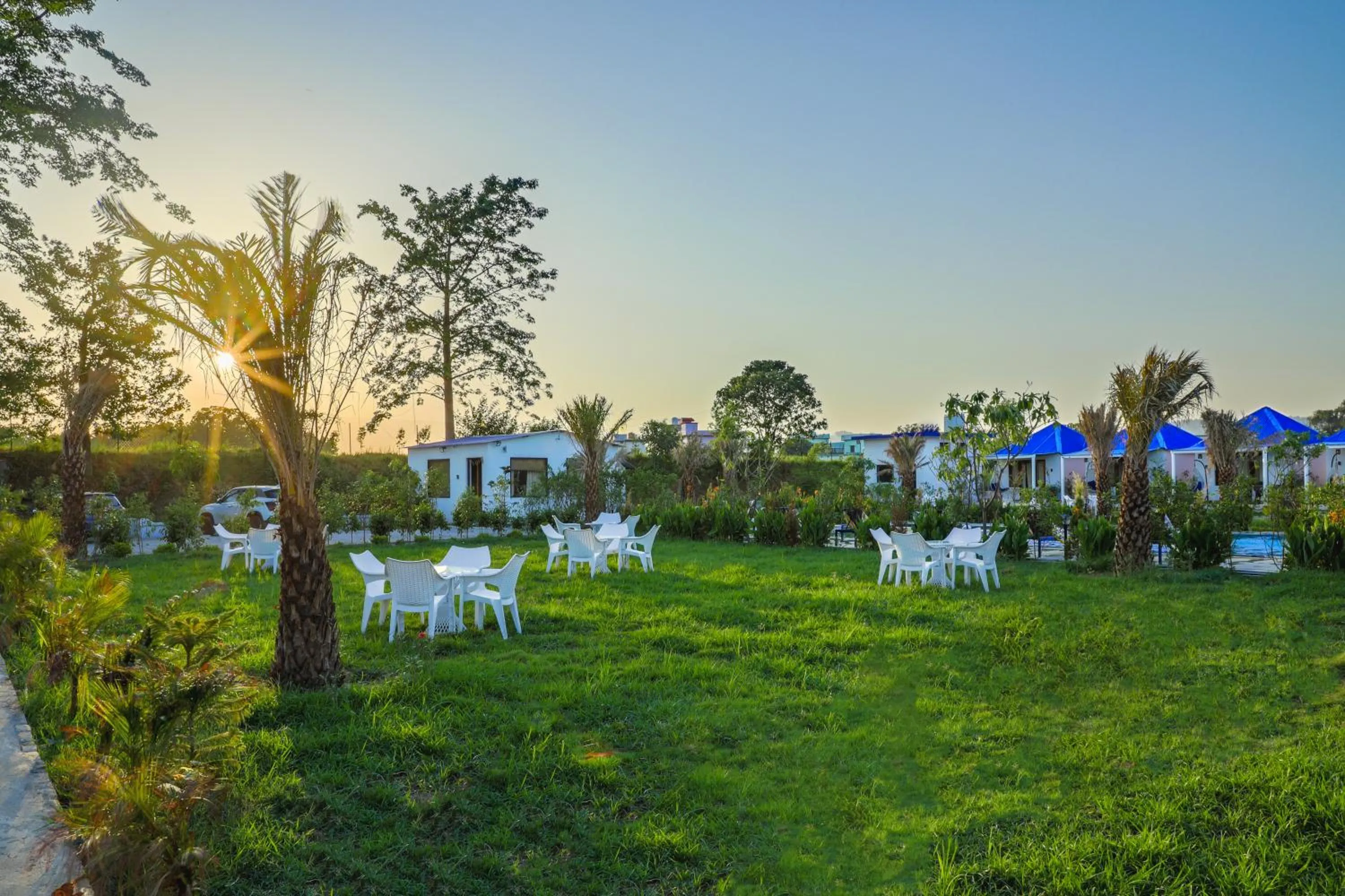 Garden in Wild Planets Corbett Resort, 2 Kms from Anantum Gateway Resorts