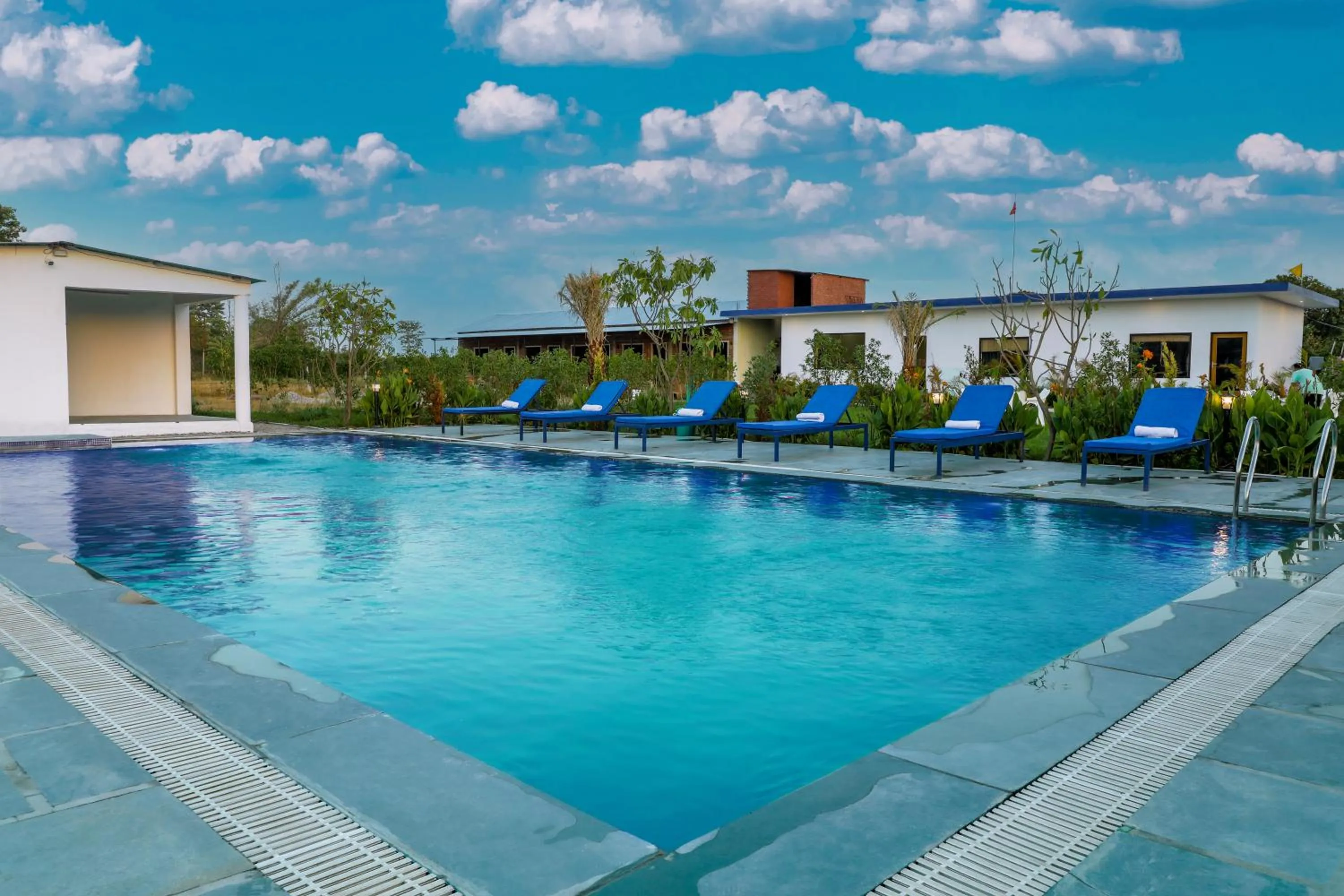 Swimming pool in Wild Planets Corbett Resort, 2 Kms from Anantum Gateway Resorts