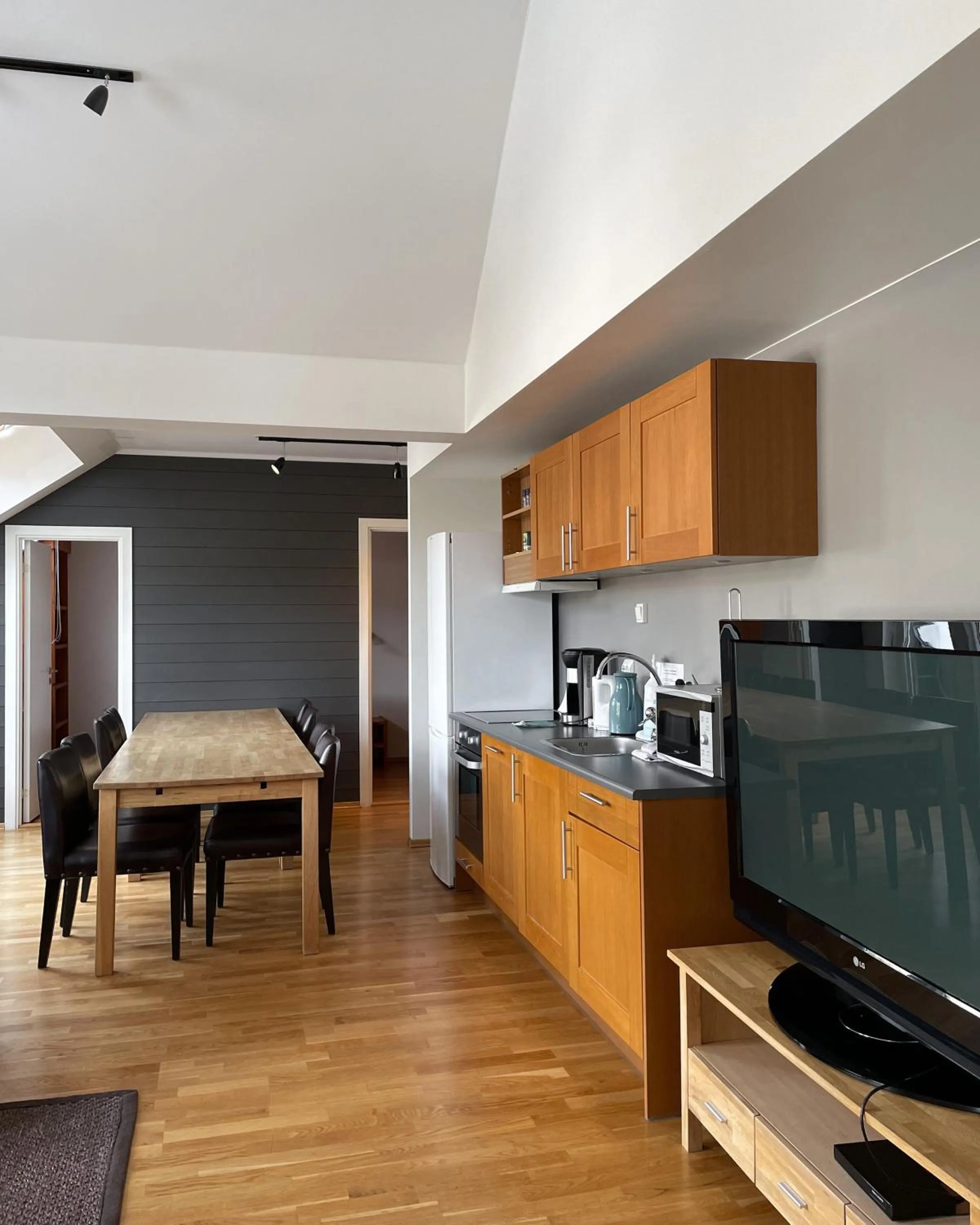 Kitchen or kitchenette in Hovdestøylen Apartments