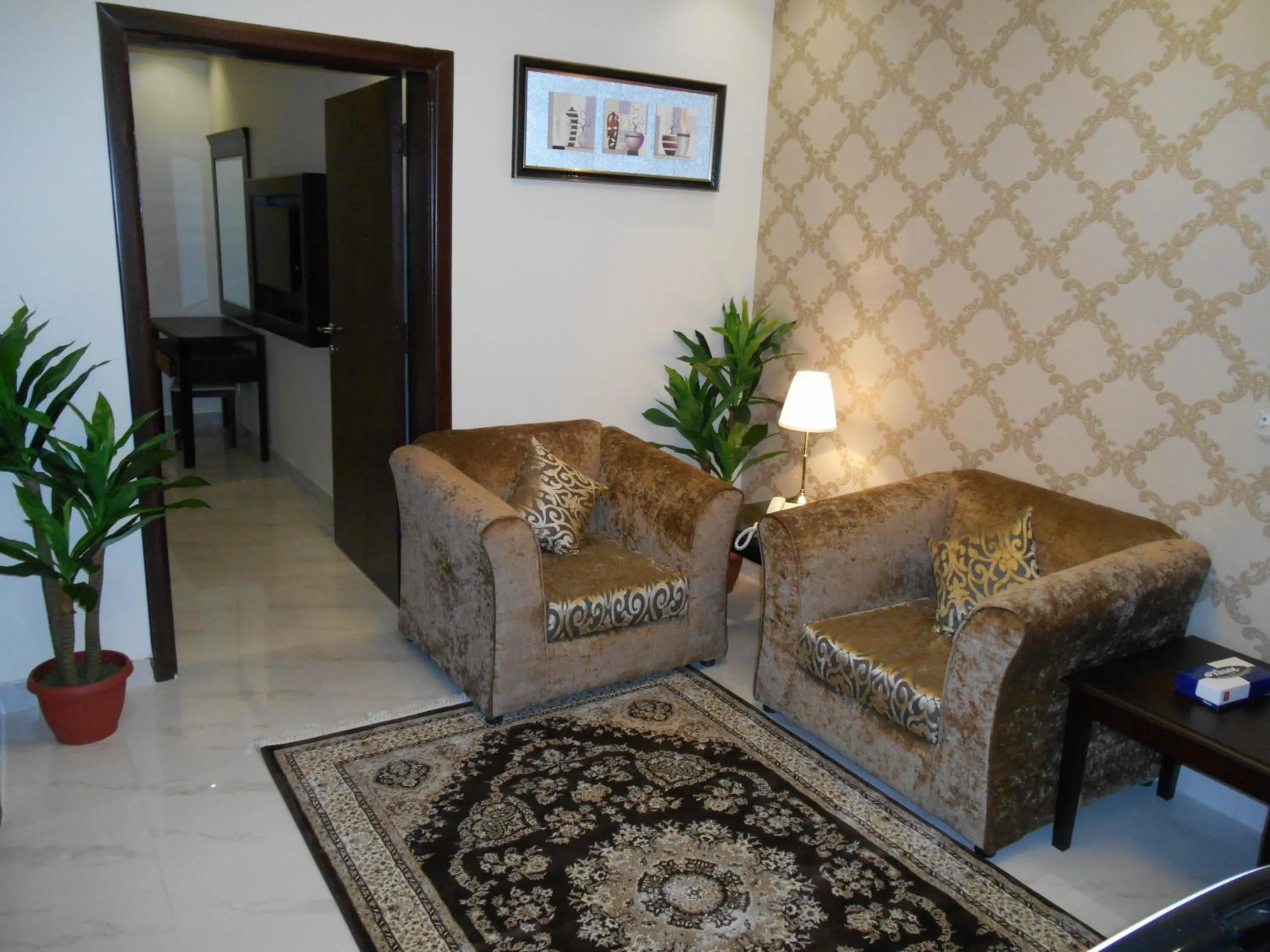 Seating area in جلنار الشرق للشقق المخدومة