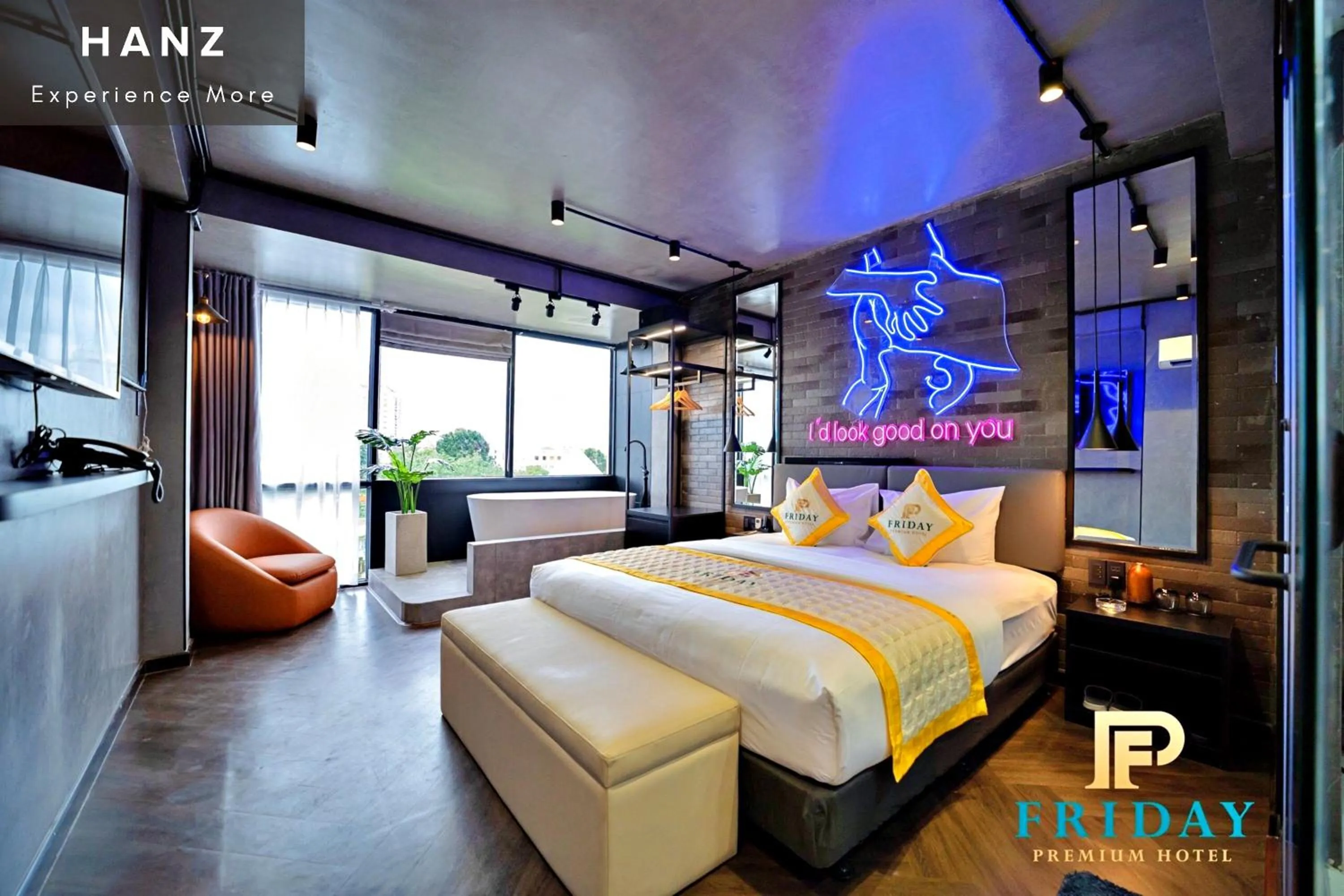 Bed in HANZ Premium Friday Hotel Saigon