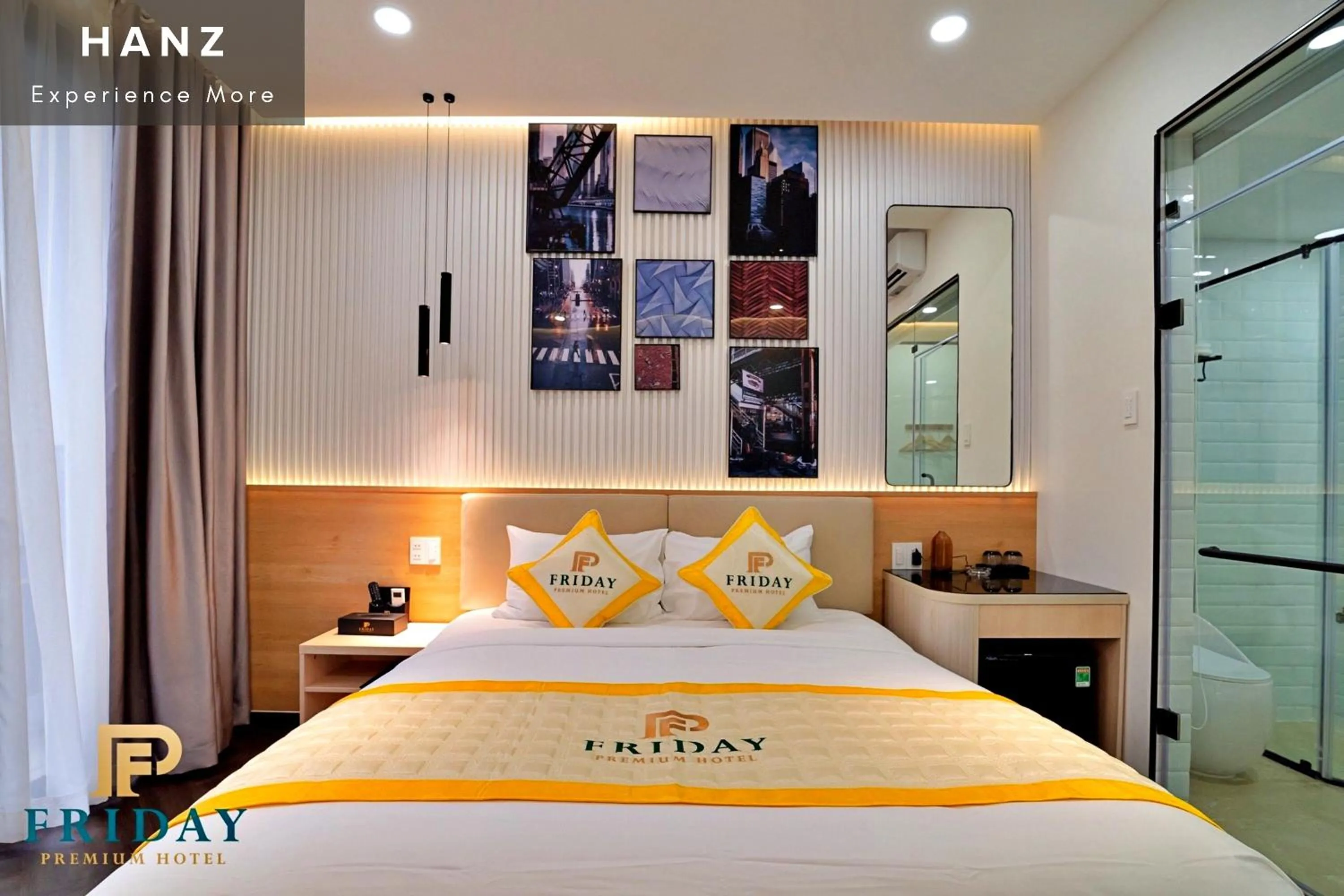 Bed in HANZ Premium Friday Hotel Saigon