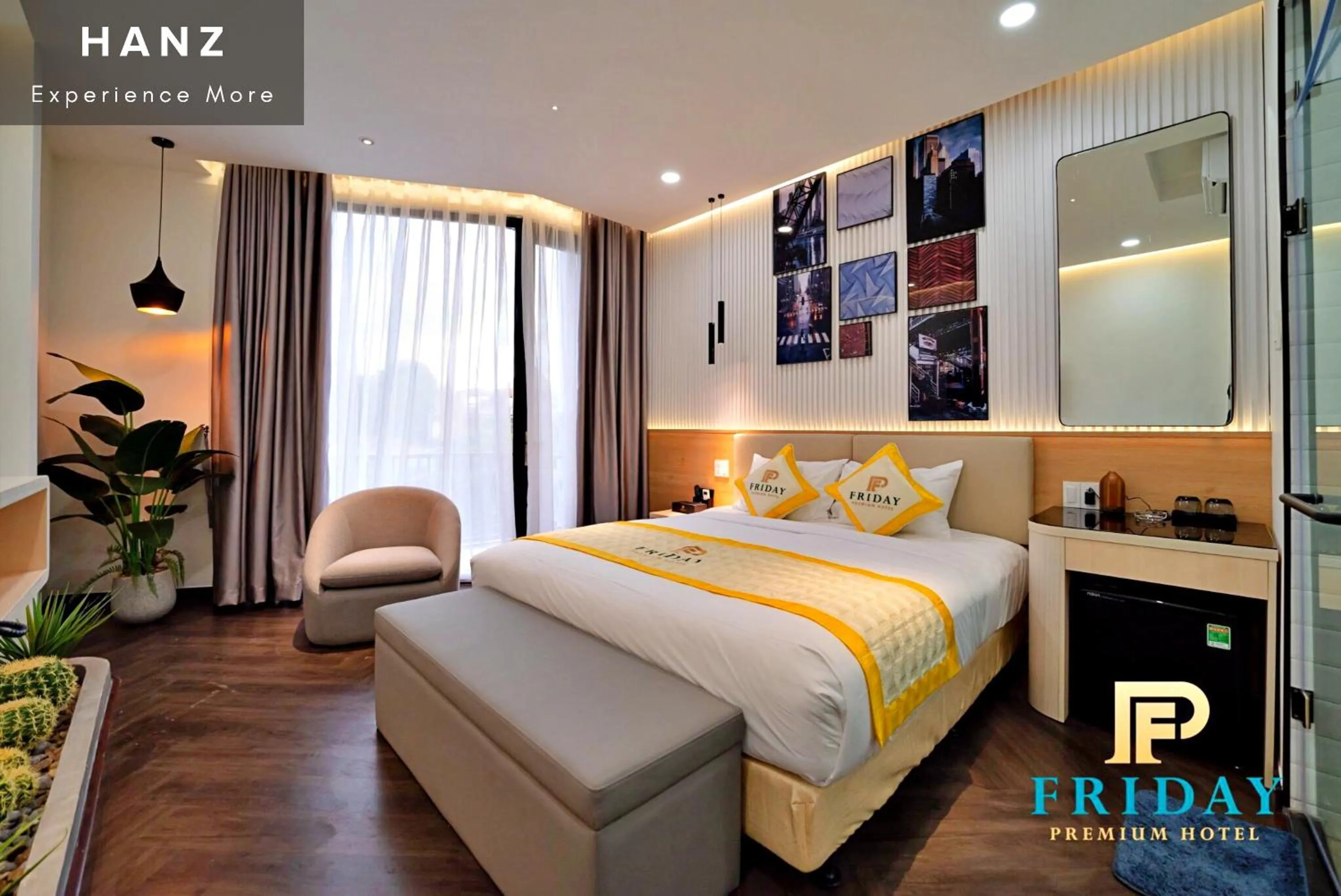 Bed in HANZ Premium Friday Hotel Saigon