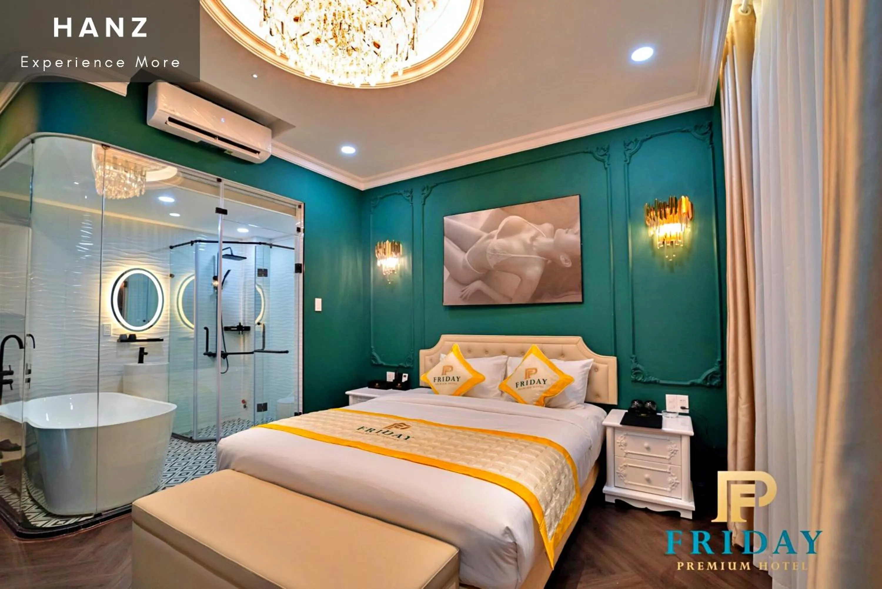 Shower, Bed in HANZ Premium Friday Hotel Saigon
