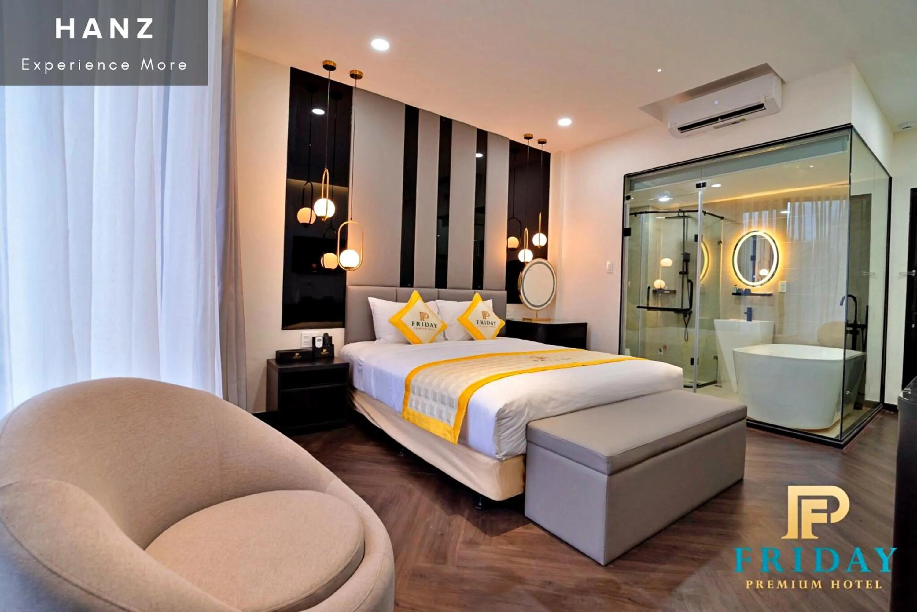 Bed in HANZ Premium Friday Hotel Saigon