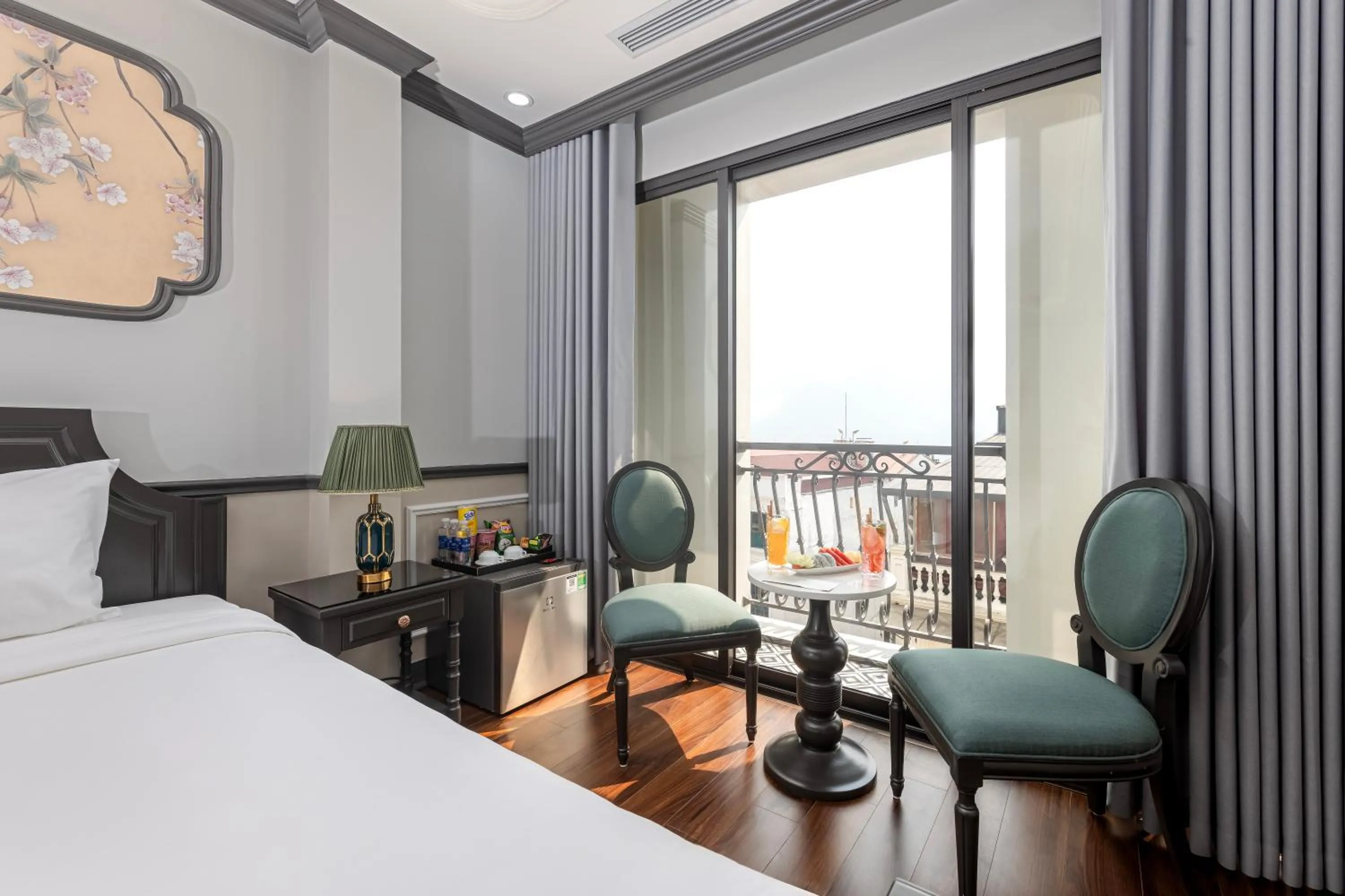 Seating area, Bed in Sapa Soleil Hotel