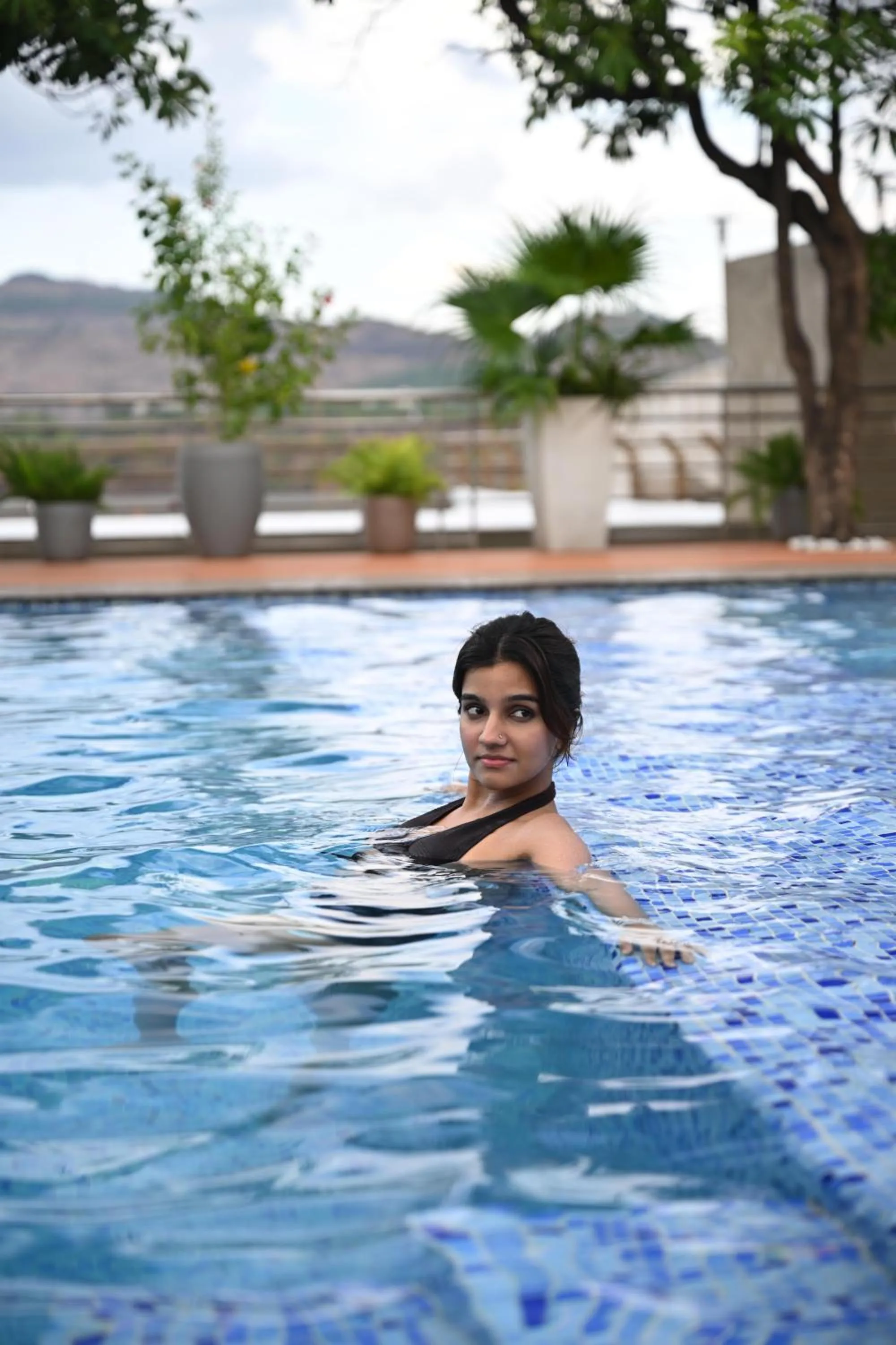 Swimming pool in Ikshana Resort and Spa, Khandala