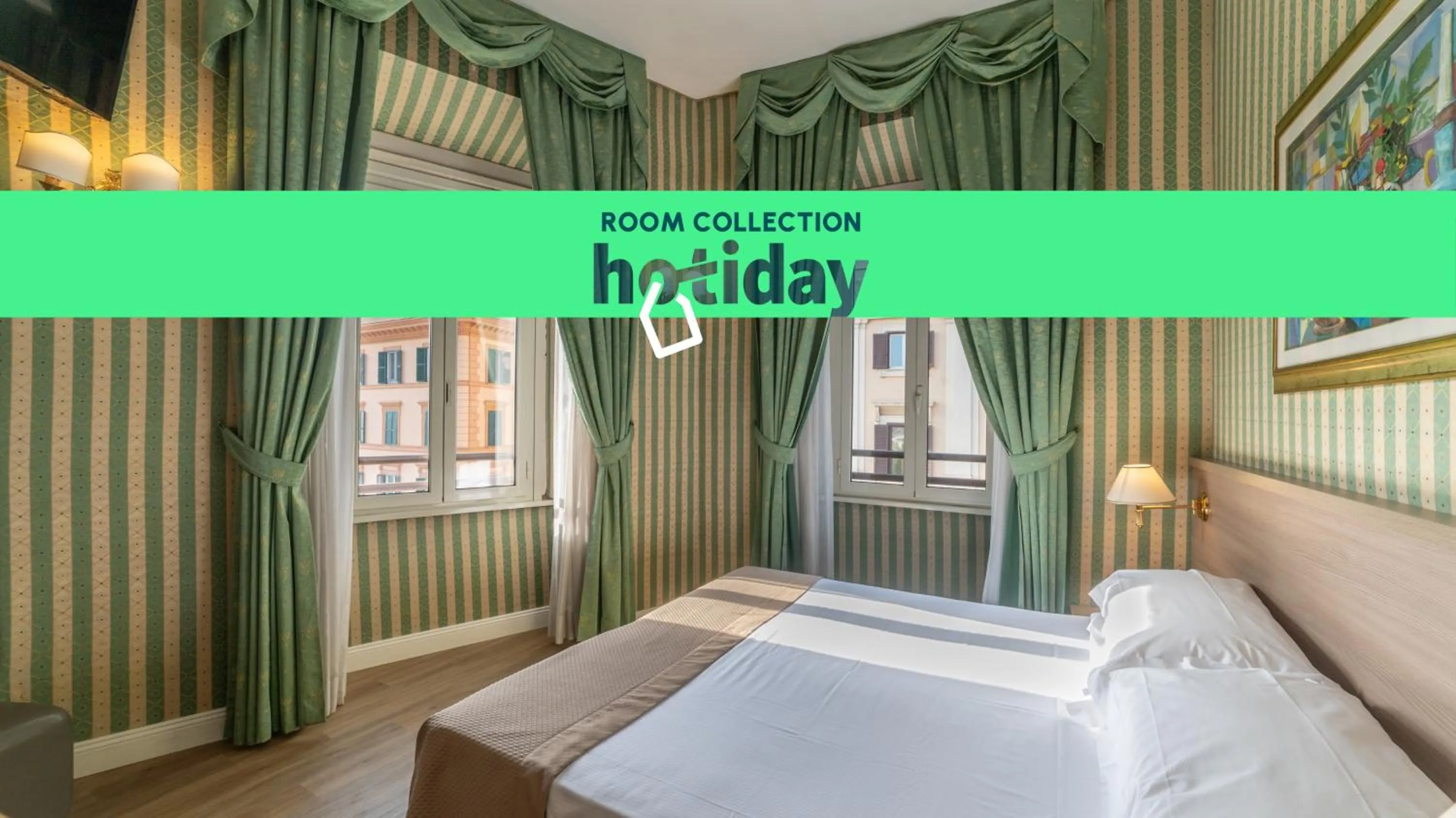 Text overlay, Bed in HOTIDAY Room Collection - Roma Porta Pia