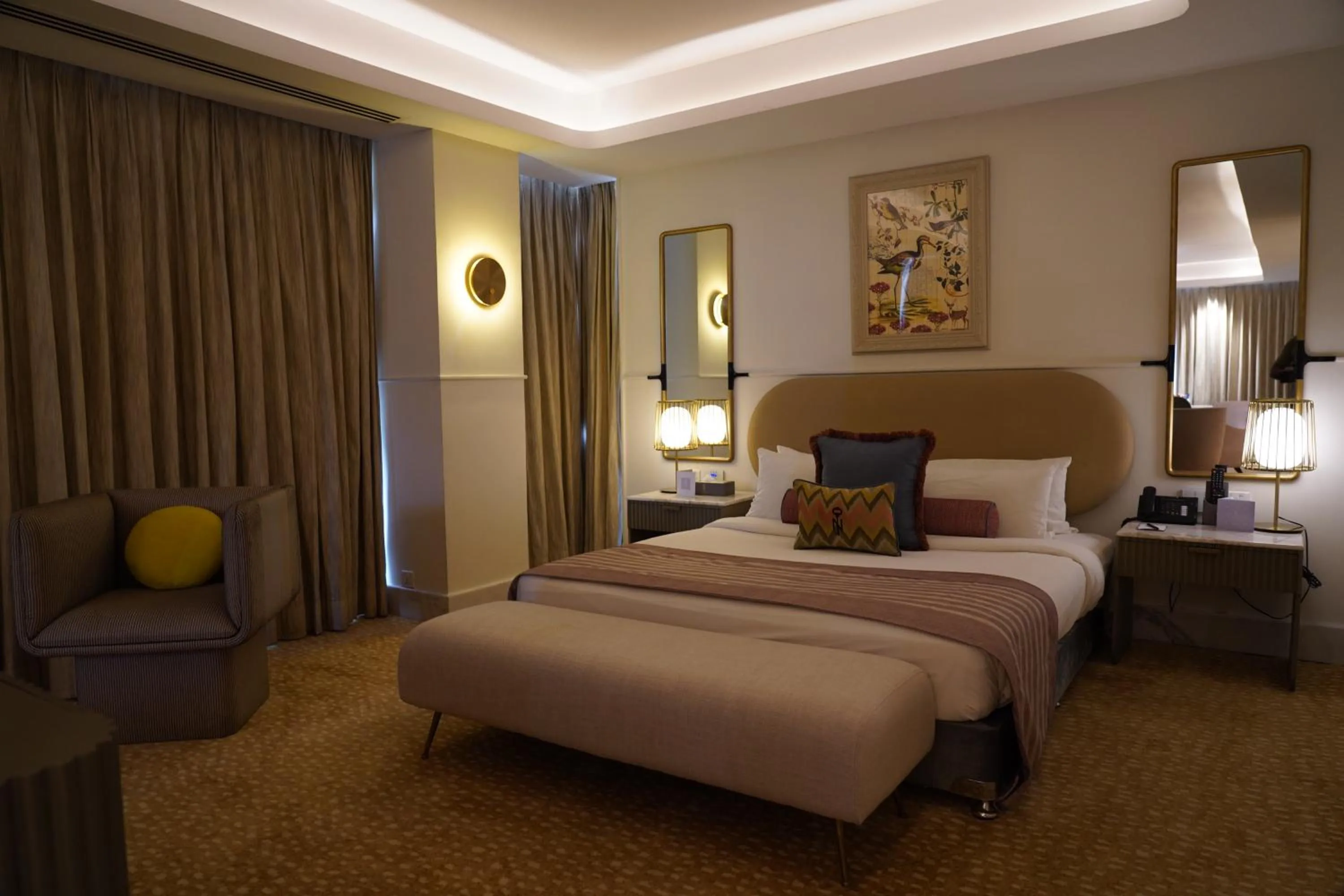 Bed in The Nishat Hotel